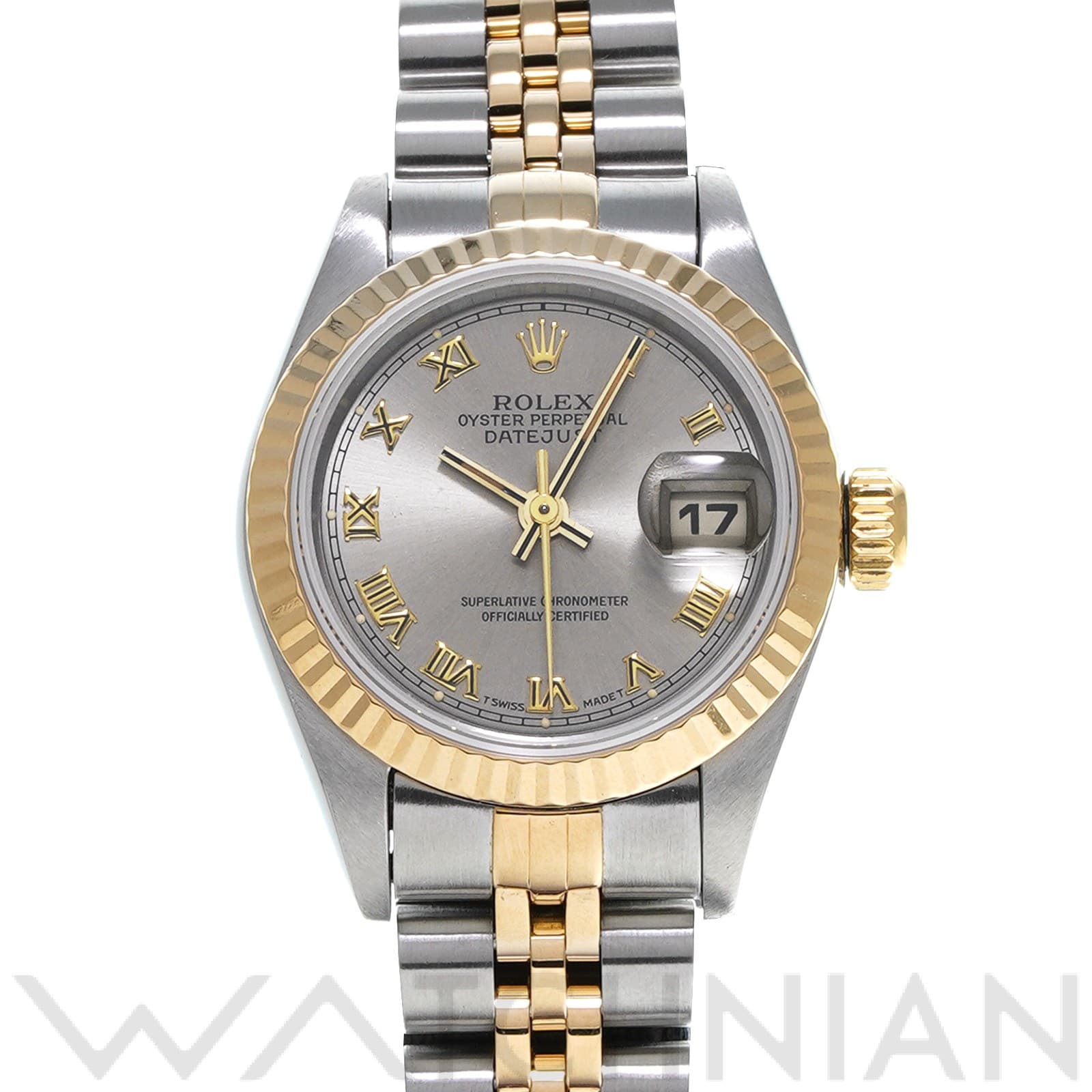 ロレックス デイトジャスト 69173 グレー レディース 時計 【中古】【wristwatch】