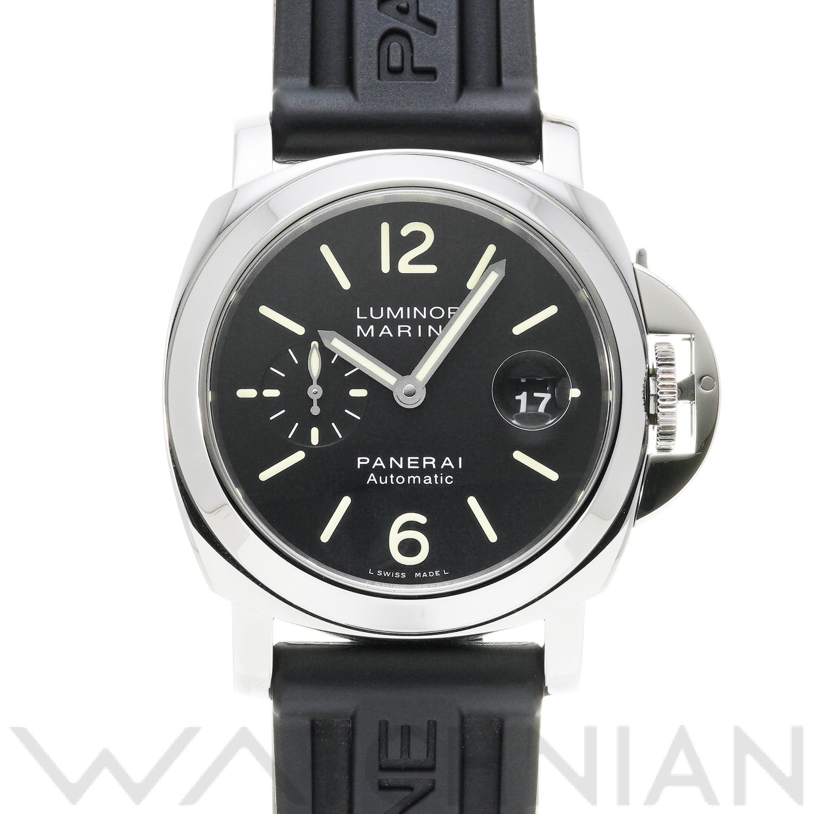 ルミノールマリーナ PAM00104 R番(2015年製造) ブラック パネライ OFFICINE PANERAI メンズ 【中古】