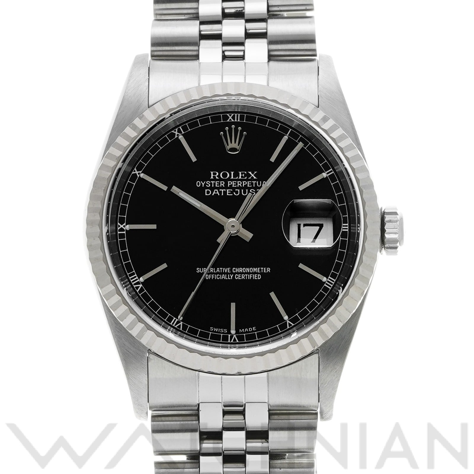 ロレックス デイトジャスト 16234 ブラック メンズ 時計 【中古】【wristwatch】