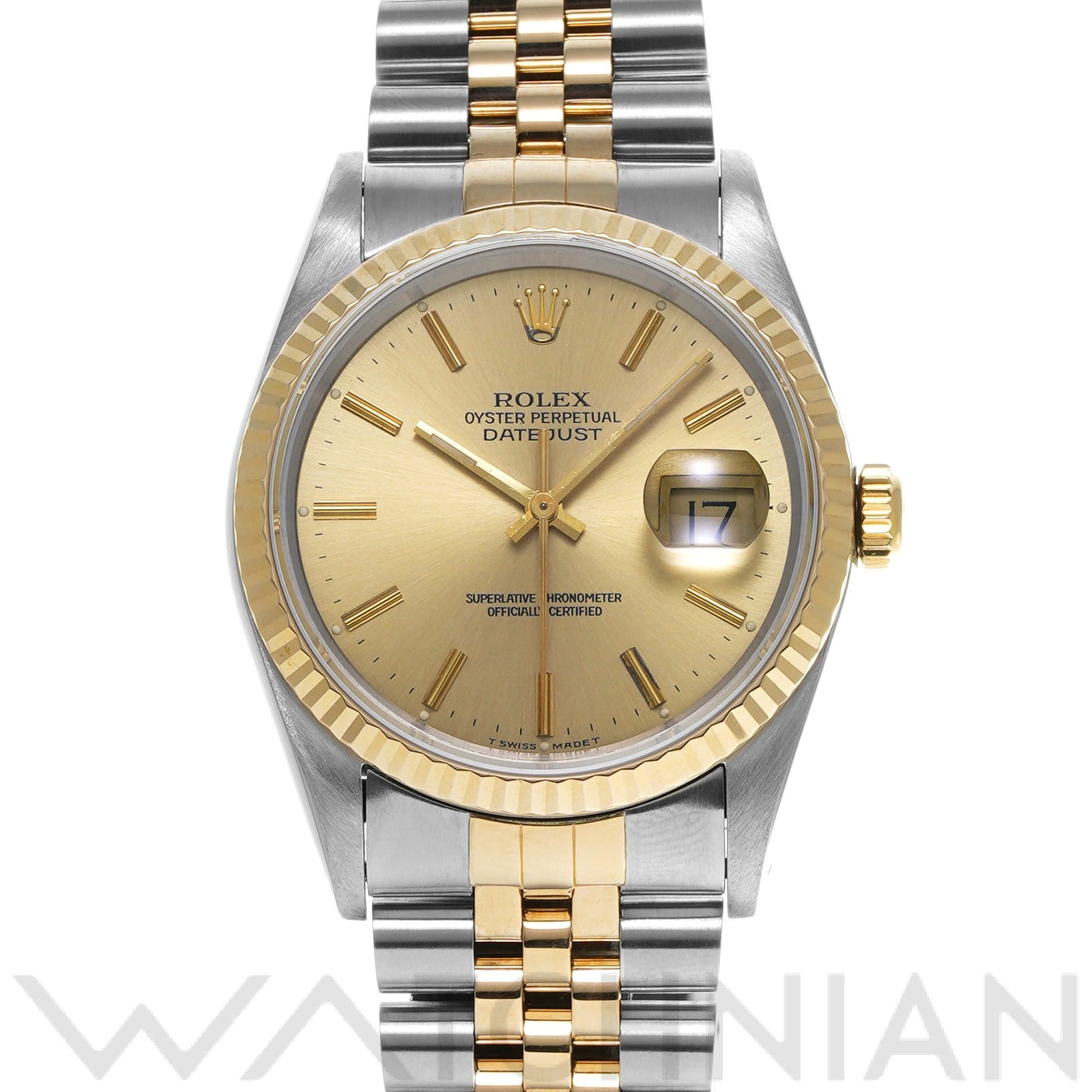 ロレックス デイトジャスト 16233 シャンパン メンズ 時計 【中古】【wristwatch】