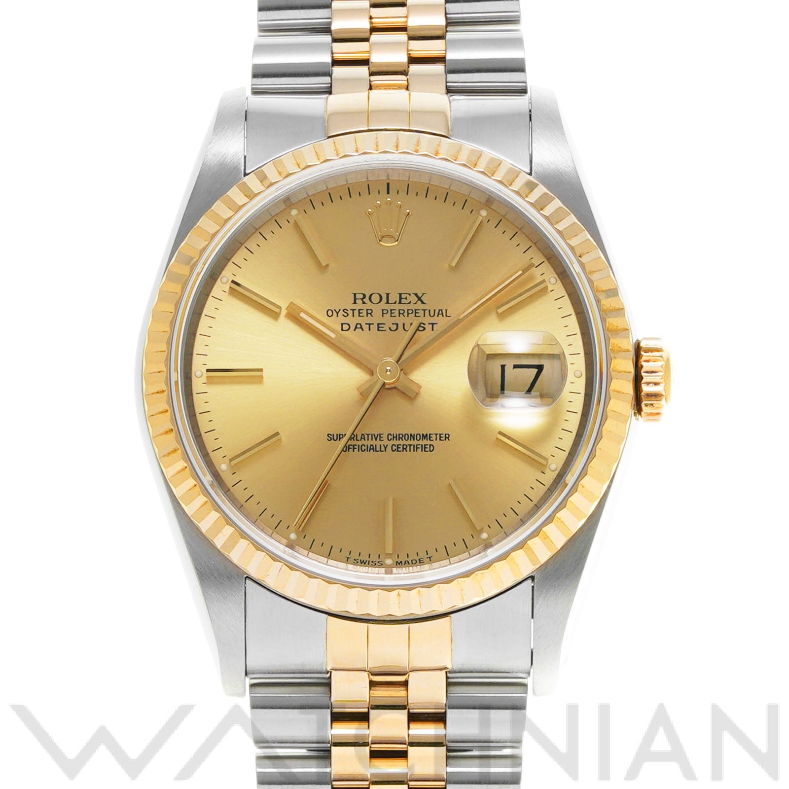 ロレックス デイトジャスト 16233 シャンパン メンズ 時計 【中古】【wristwatch】