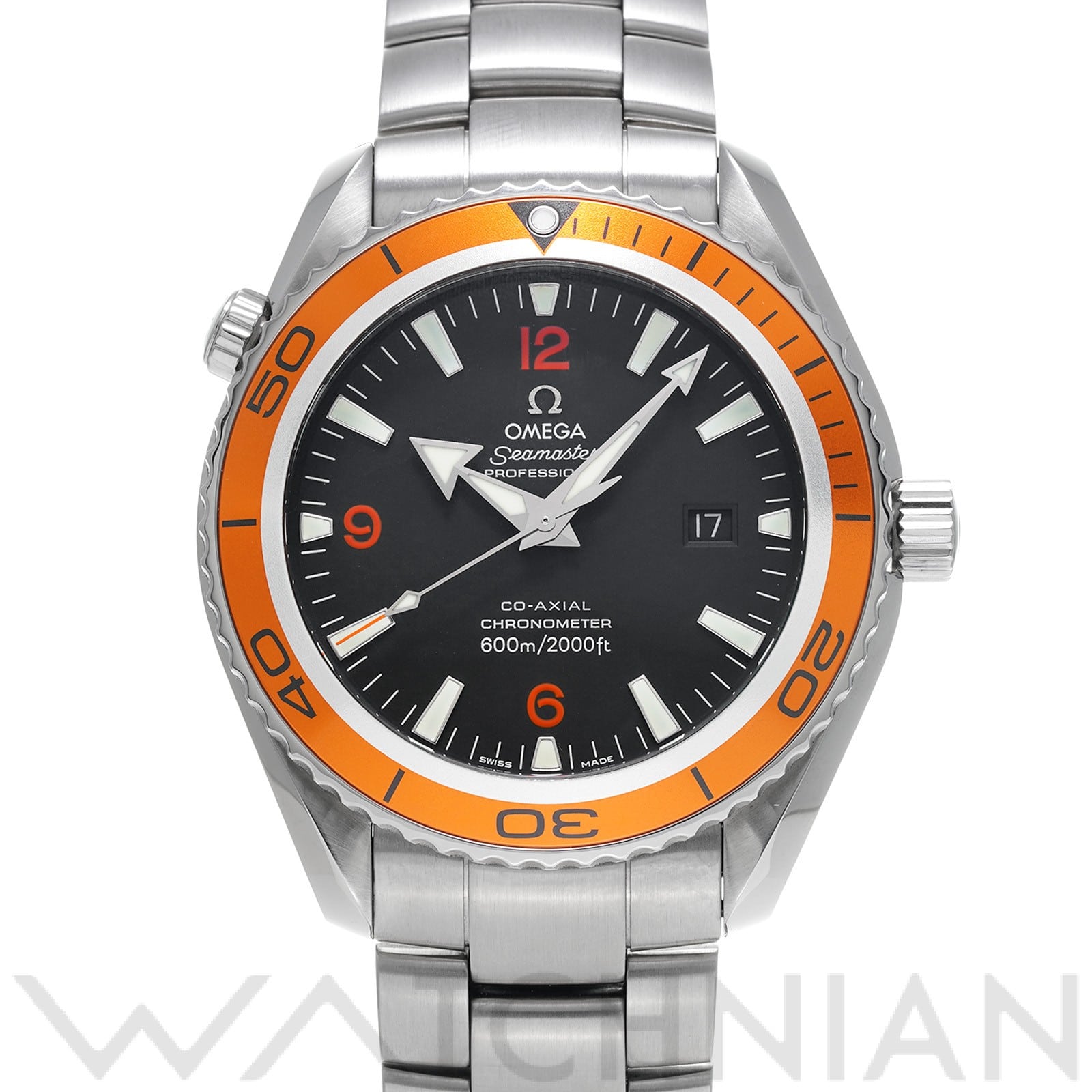 オメガ / OMEGA シーマスター プラネットオーシャン 600 コーアクシャル 2208.50 ブラック メンズ 時計 【中古】【wristwatch】