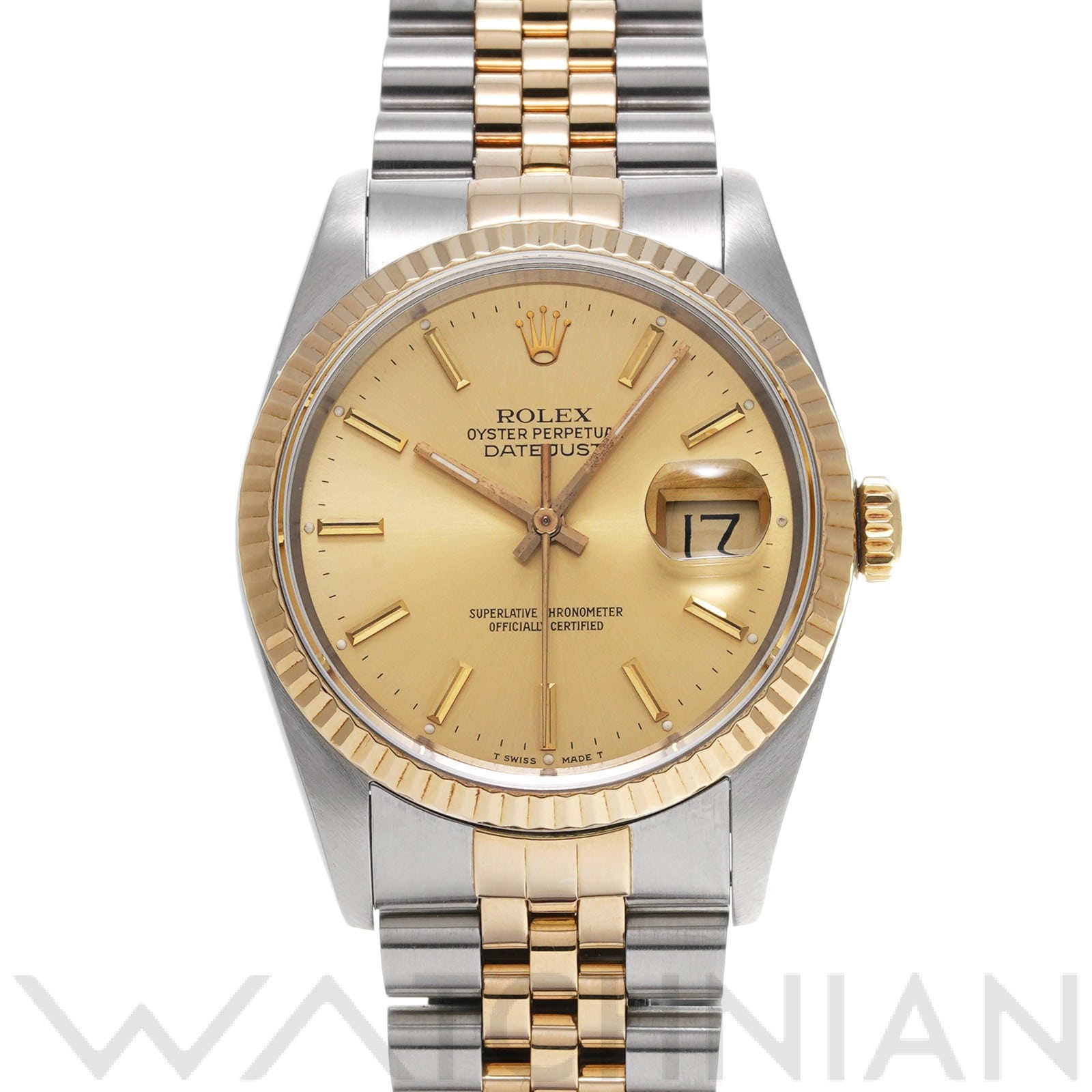 ロレックス デイトジャスト 36 16233 シャンパン メンズ 時計 【中古】【wristwatch】