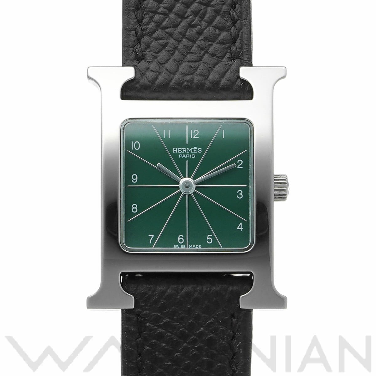 エルメス Hウォッチ HH1.210 グリーン レディース 時計 【中古】【wristwatch】