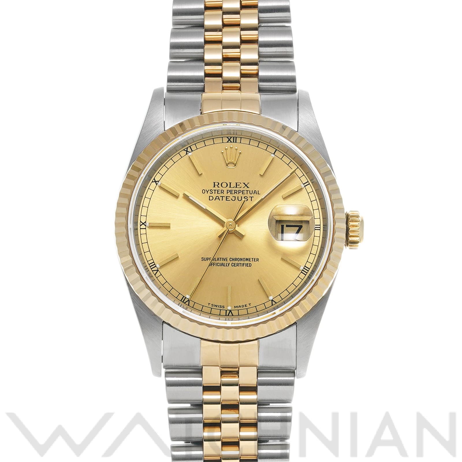 ロレックス デイトジャスト 16233 シャンパン メンズ 時計 【中古】【wristwatch】