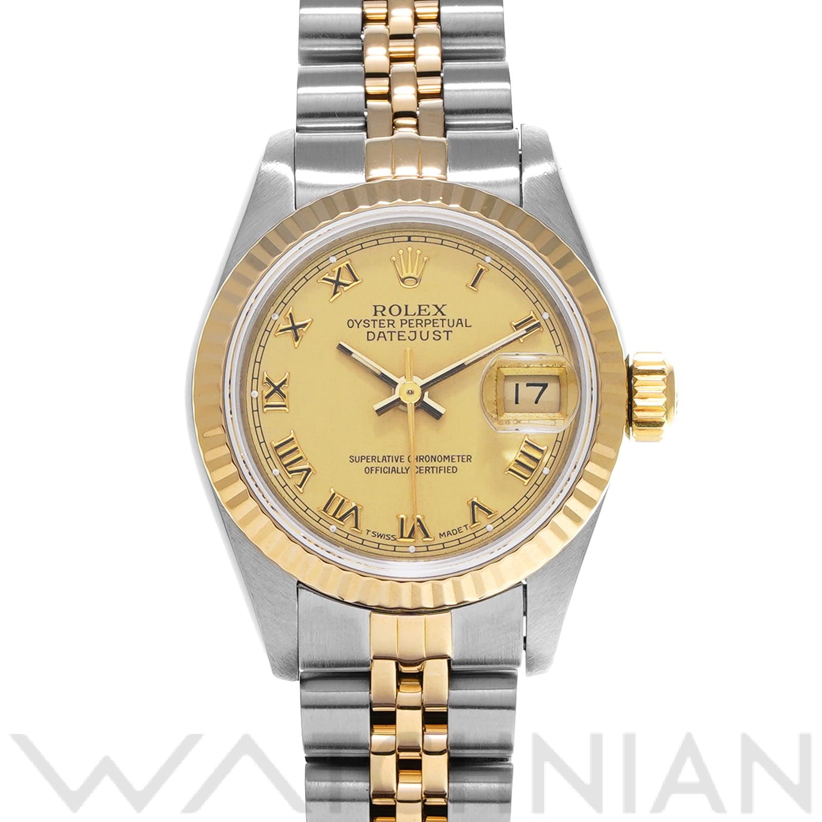 ロレックス デイトジャスト 69173 シャンパン レディース 時計 【中古】【wristwatch】