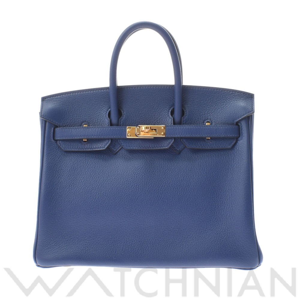 バーキン 25 ヴェルソ ブルーサフィール/グリムエット/ゴールド金具 トリヨンノヴィーヨ HERMES エルメス レディース 【新品】