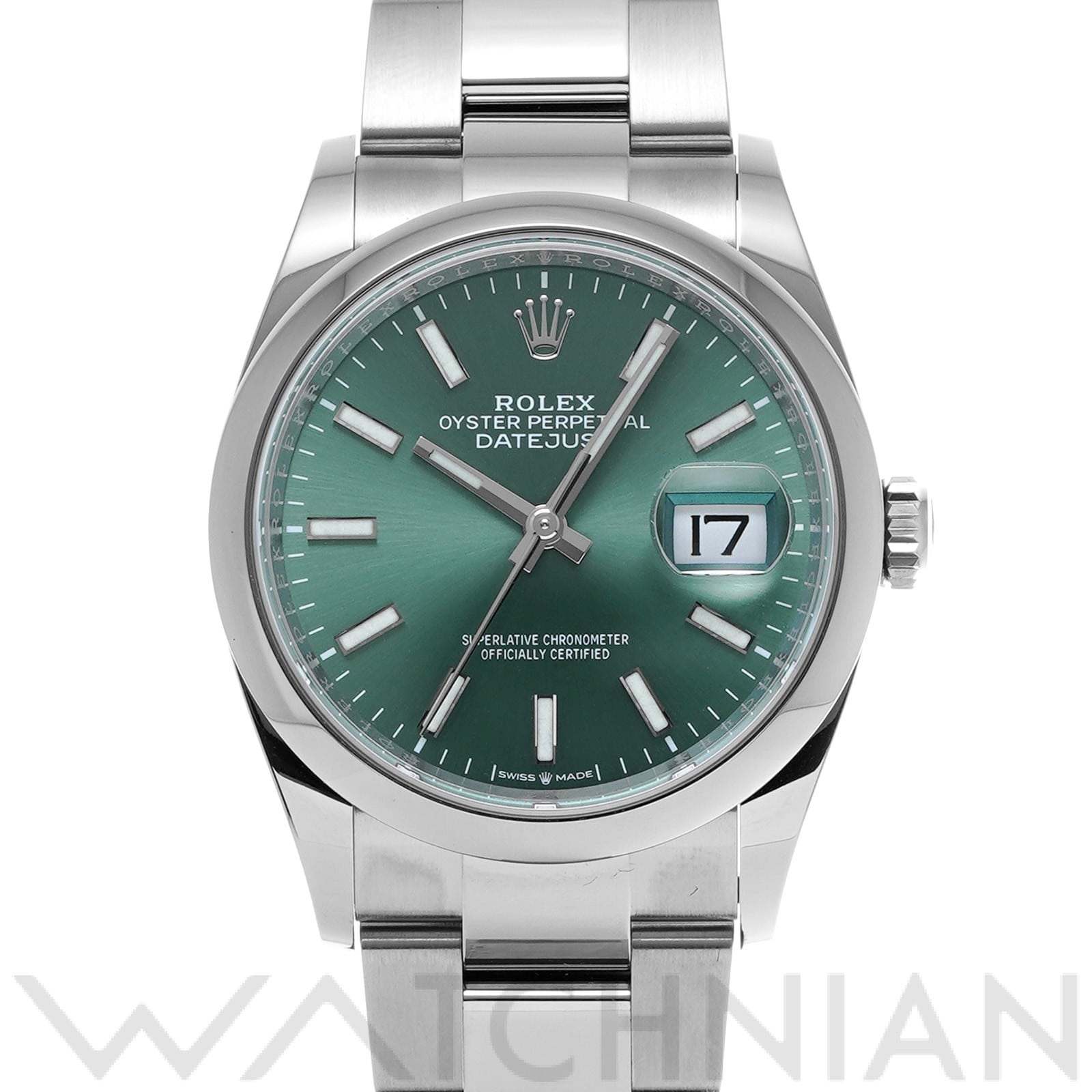 ロレックス デイトジャスト 36 126200 ミントグリーン メンズ 時計 【未使用】【wristwatch】