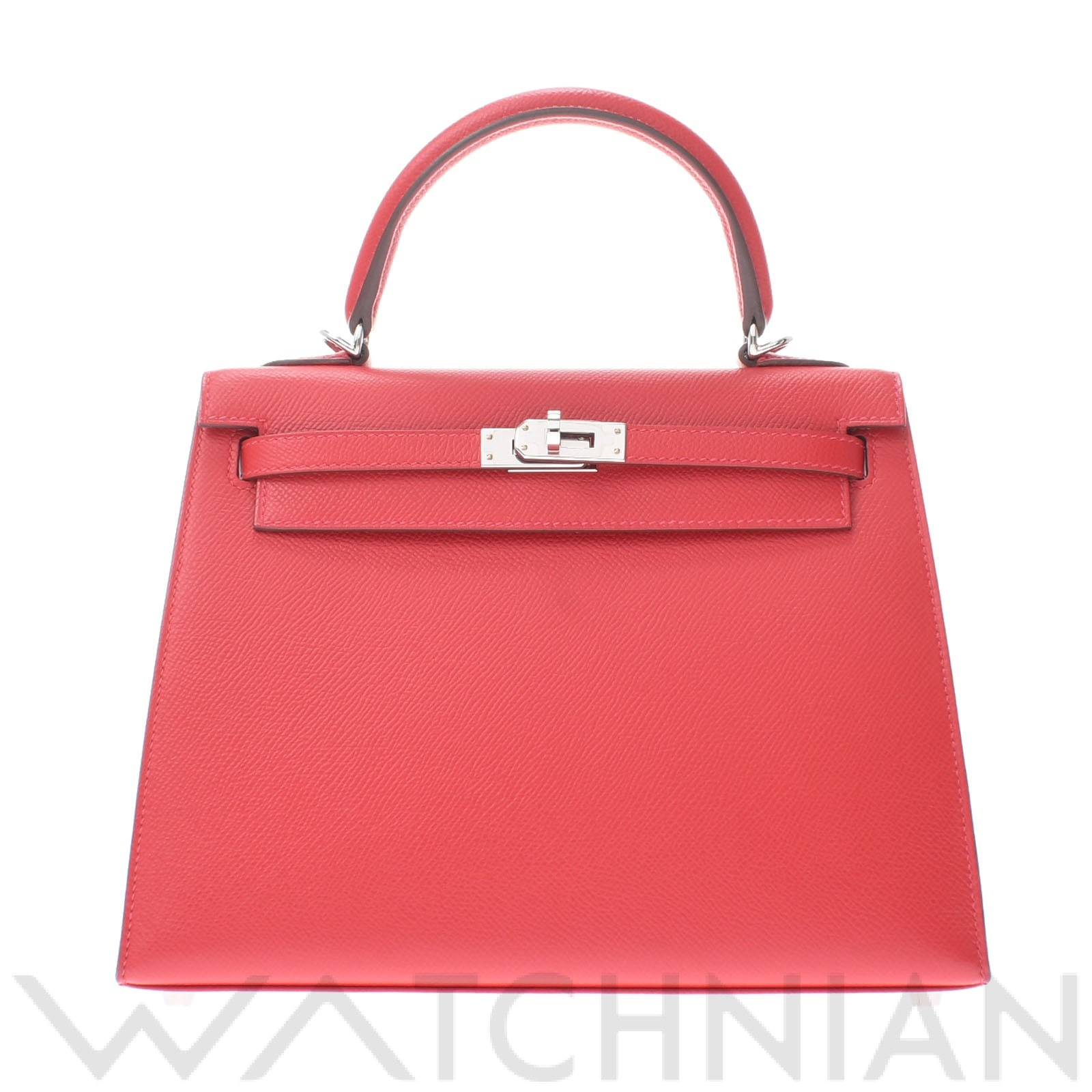 エルメス / HERMES ケリー 25 外縫い 2WAY ルージュカザック/パラジウム金具 ヴォーエプソン レディース バッグ 【未使用】【bag】