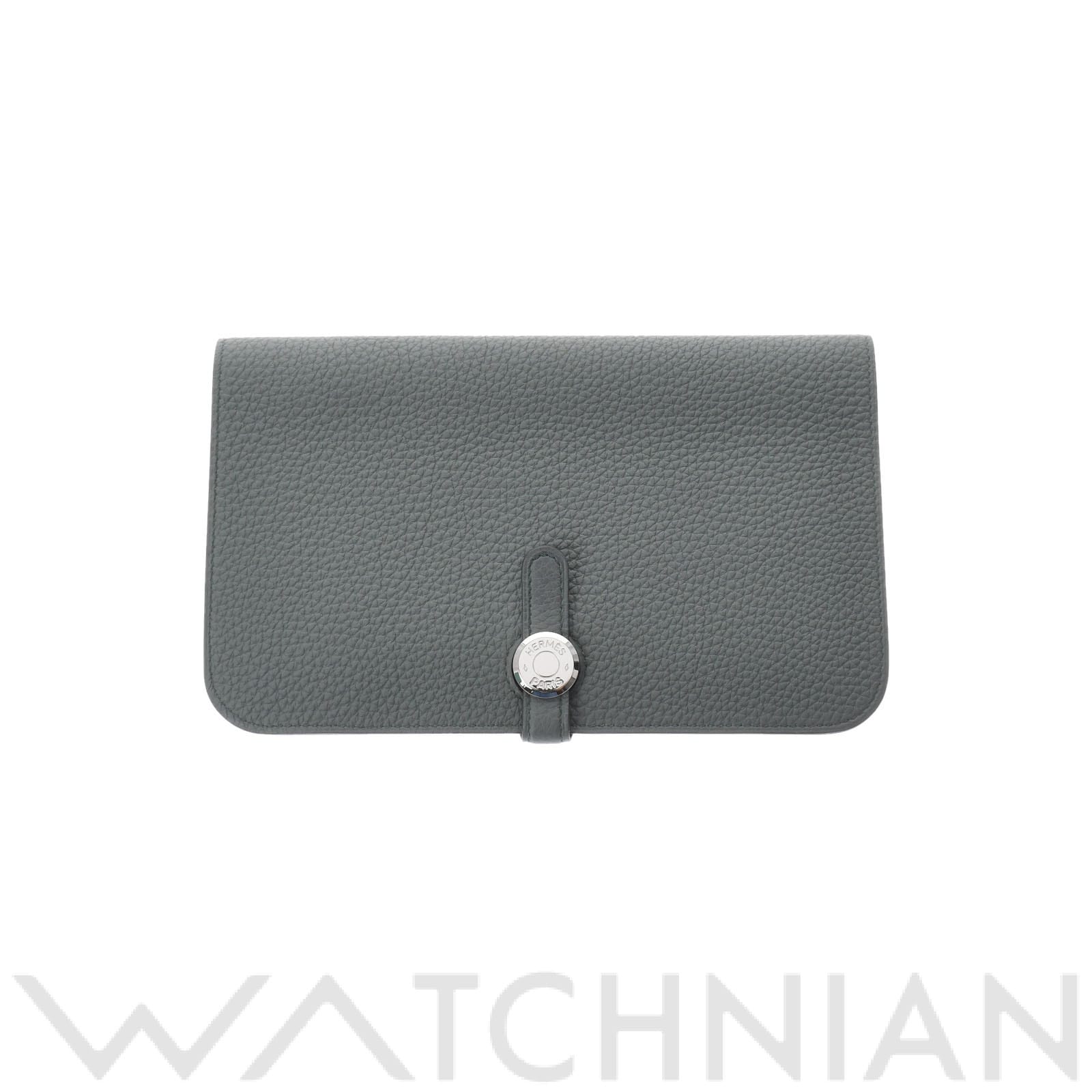 エルメス ドゴン GM ヴェールアマンド/パラジウム金具 トリヨンクレマンス ユニセックス 財布 【中古】【purse】