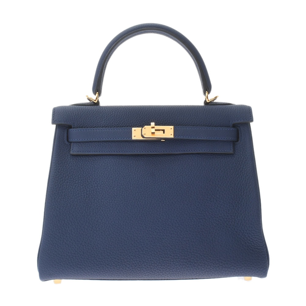 エルメス / HERMES ケリー 25 内縫い 2WAY ブルーサフィール/ゴールド金具 トゴ レディース バッグ 【未使用】【bag】