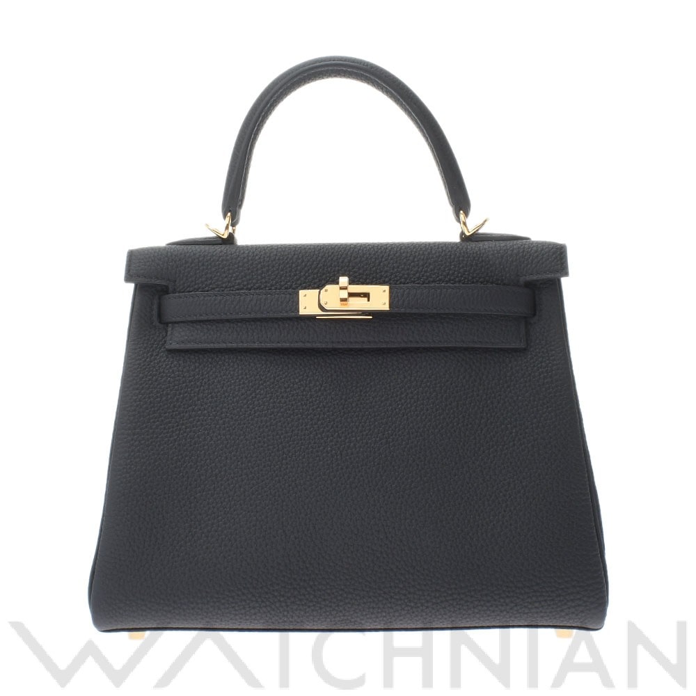 エルメス / HERMES ケリー 25 内縫い 2WAY 黒/ゴールド金具 トゴ レディース バッグ 【未使用】【bag】