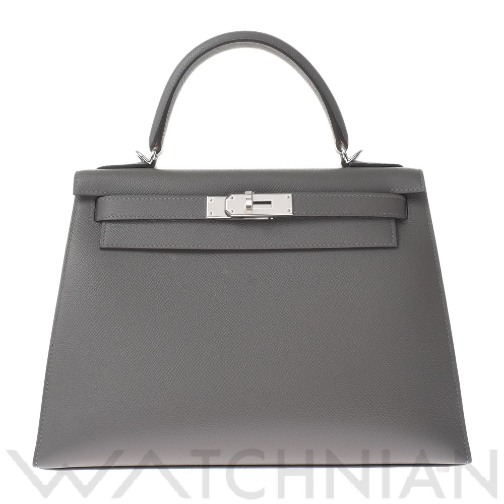 エルメス / HERMES ケリー28 外縫い 2WAY グリメイヤー/パラジウム金具 ヴォーエプソン レディース バッグ 【未使用】【bag】