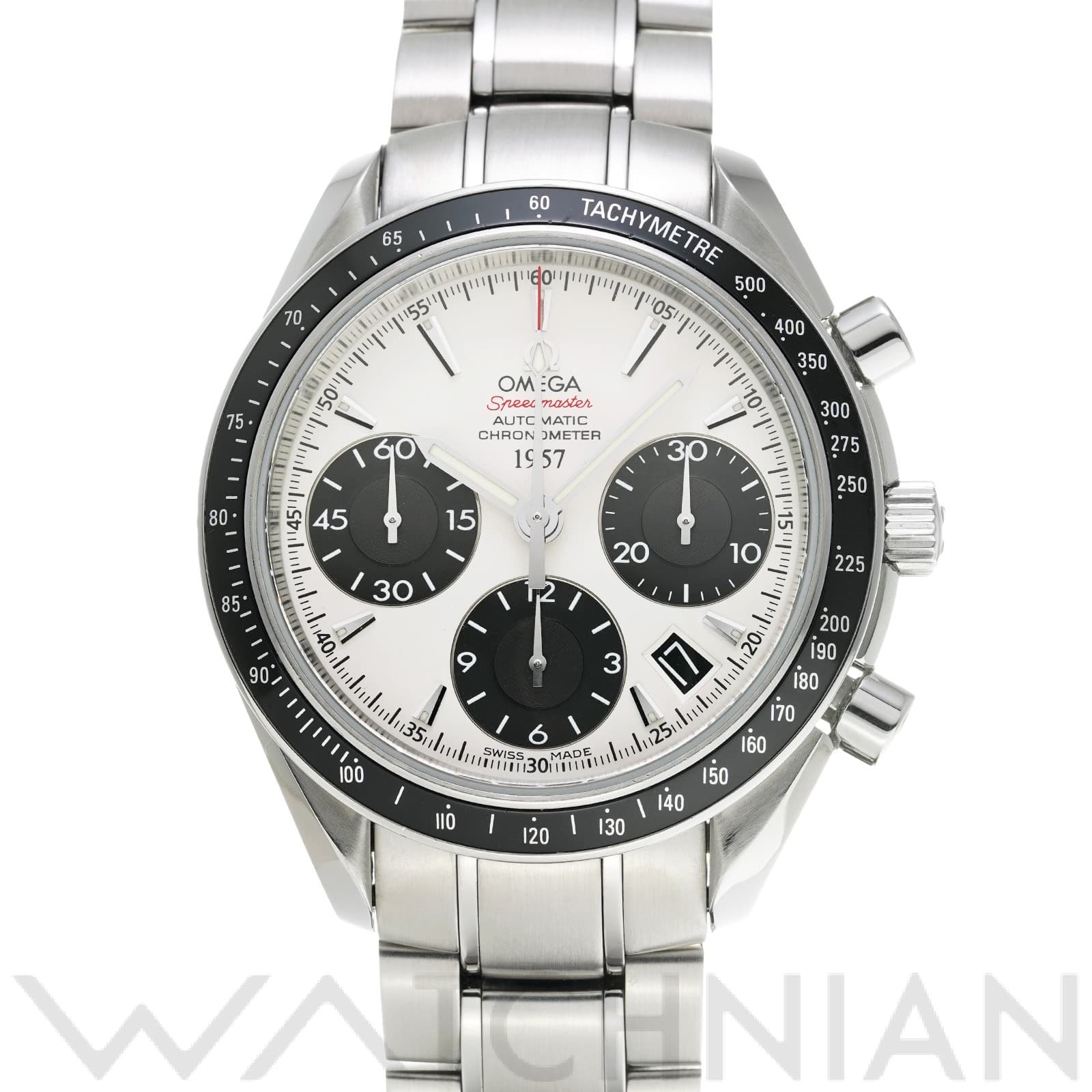 オメガ / OMEGA スピードマスター デイト 1957 323.30.40.40.02.001 ホワイト/ブラック メンズ 時計 【中古】【wristwatch】