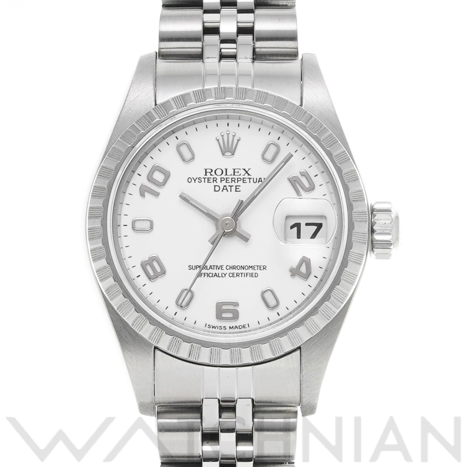 オイスターパーペチュアル デイト 79240 Y番(2003年頃製造) ホワイト ロレックス ROLEX レディース 【中古】