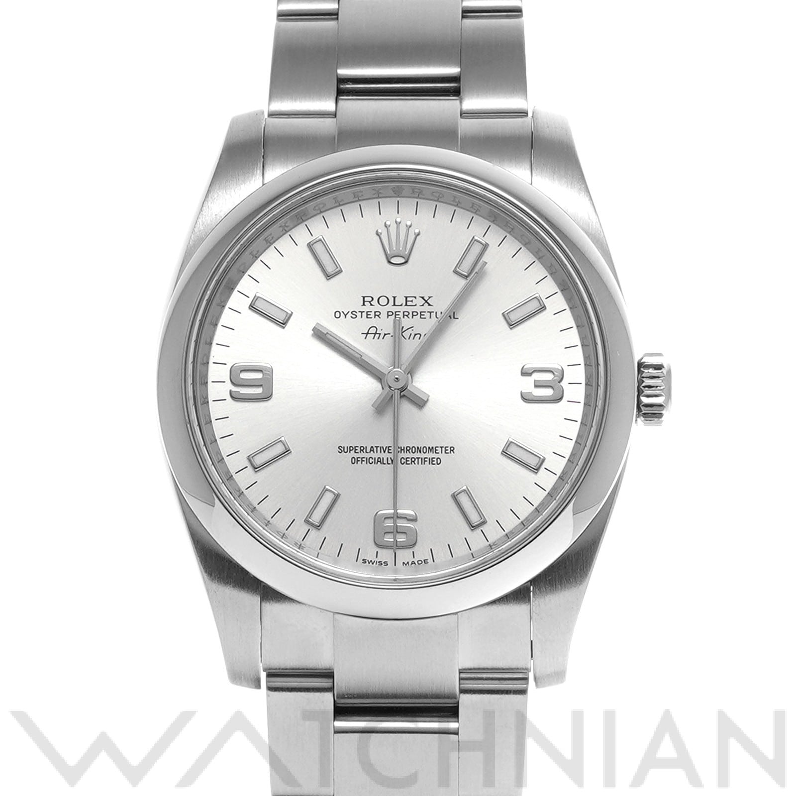 ロレックス エアキング 114200 シルバー メンズ 時計 【中古】【wristwatch】