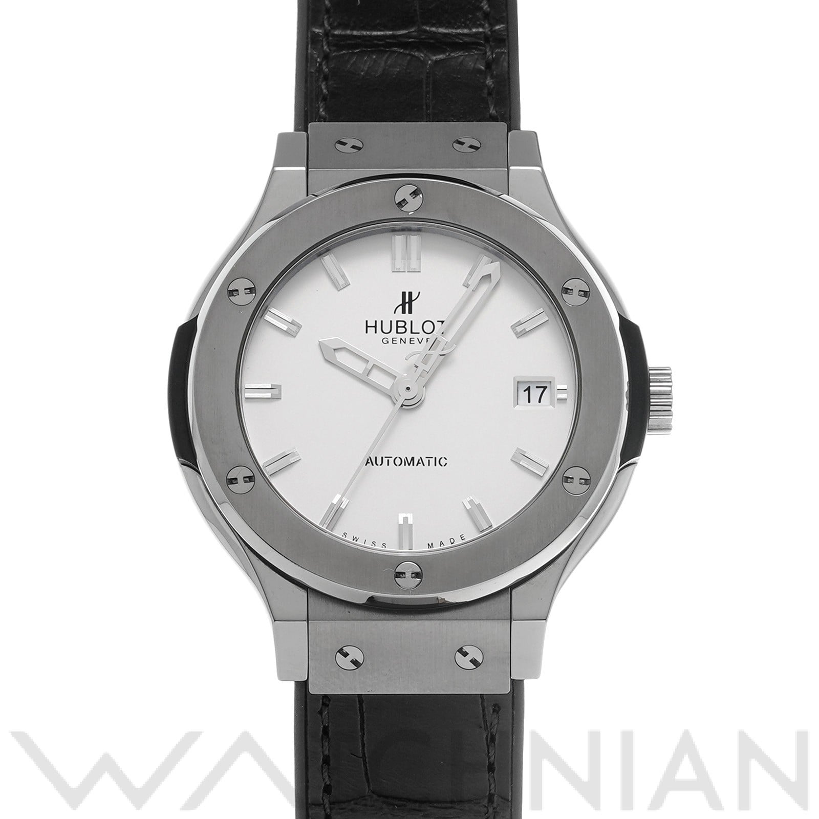 クラシックフュージョン クロノグラフ チタニウム オパリン 565.NX.2610.LR オパリン ウブロ HUBLOT ユニセックス 【中古】