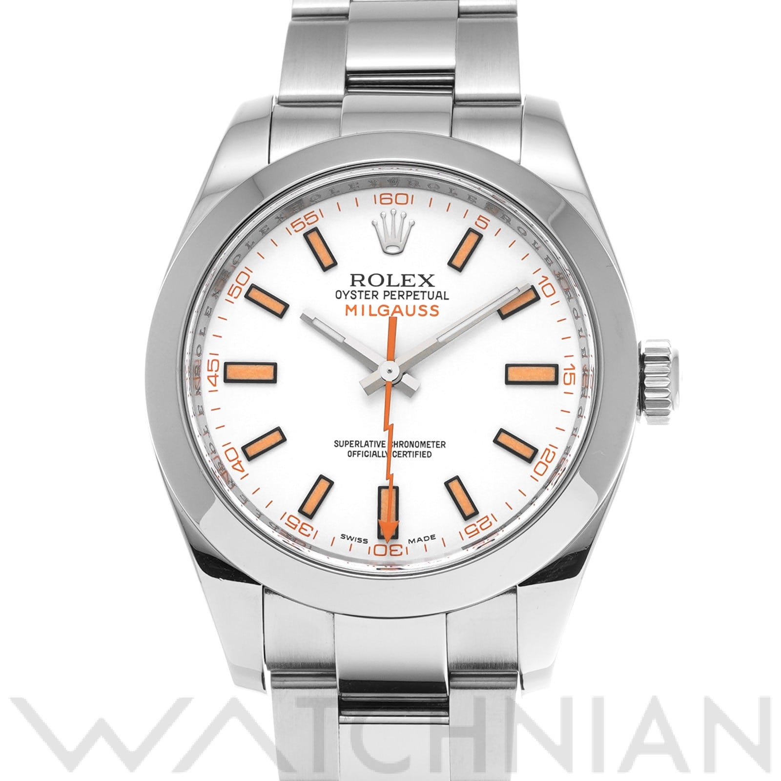 ミルガウス 116400 V番(2009年頃製造) ホワイト ロレックス ROLEX メンズ 【中古】