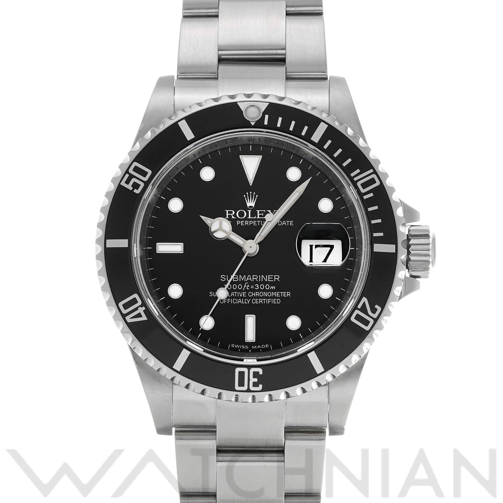 サブマリーナ デイト 16610 ランダムシリアル ブラック ロレックス ROLEX メンズ 【中古】