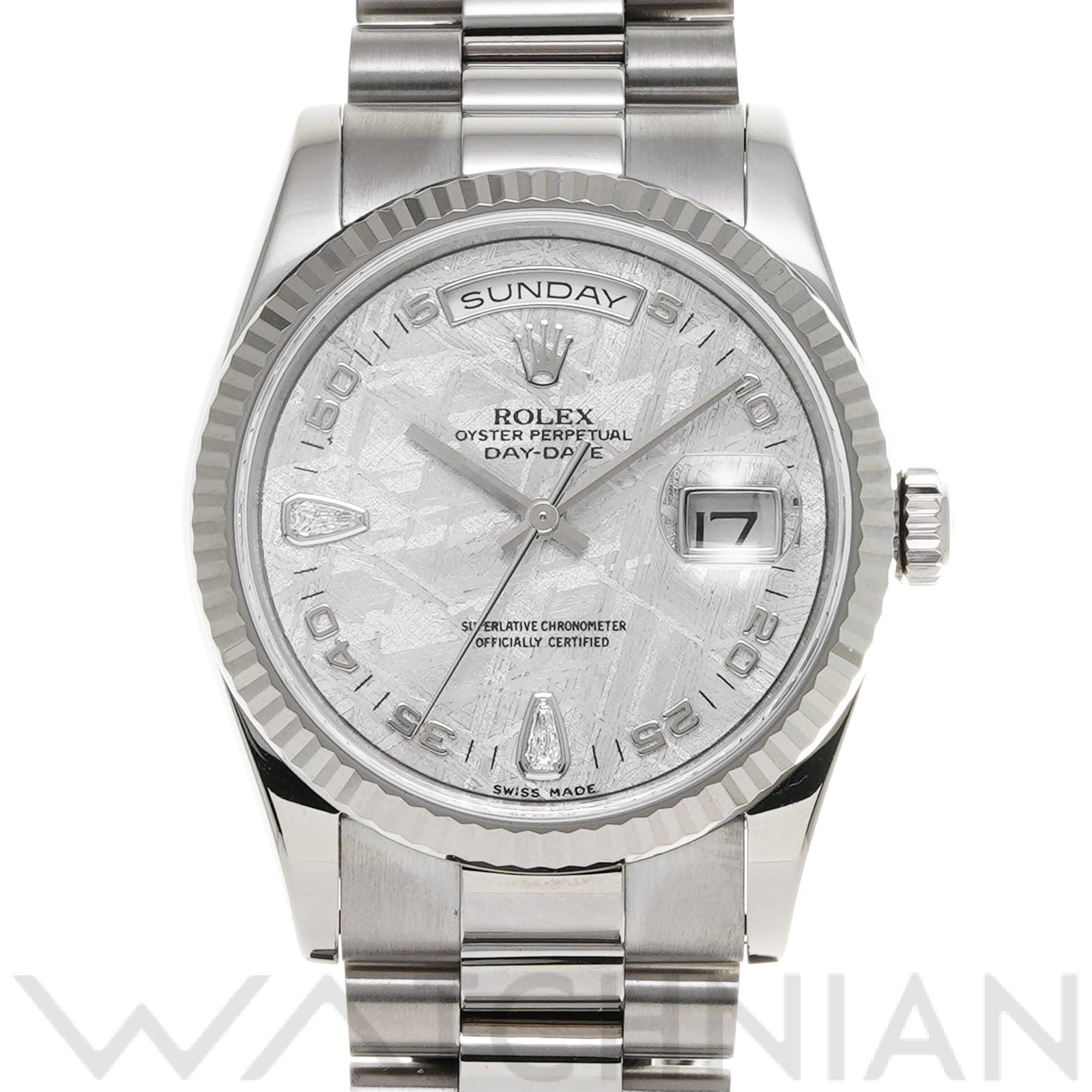ロレックス / ROLEX デイデイト 36 118239 2BR メテオライト/ダイヤモンド メンズ 時計 【中古】【wristwatch】