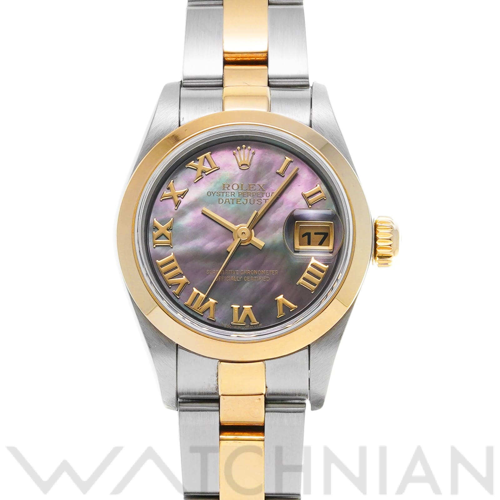 デイトジャスト 79163NR K番(2001年頃製造) ブラックシェル ロレックス ROLEX レディース 【中古】