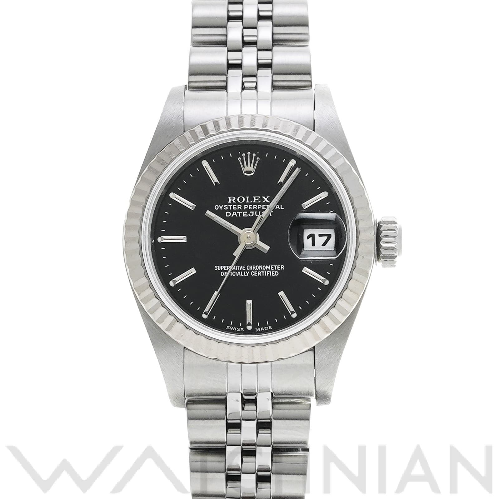 ロレックス デイトジャスト 26 79174 ブラック レディース 時計 【中古】【wristwatch】