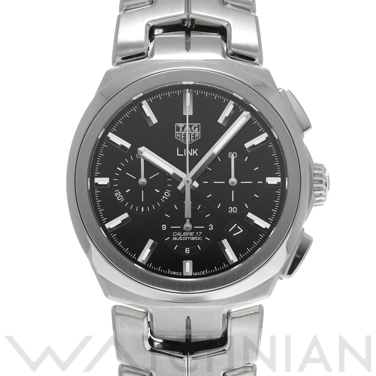 タグ ホイヤー / TAG HEUER リンク キャリバー17 クロノグラフ CBC2110.BA0603 ブラック メンズ 時計 【中古】【wristwatch】