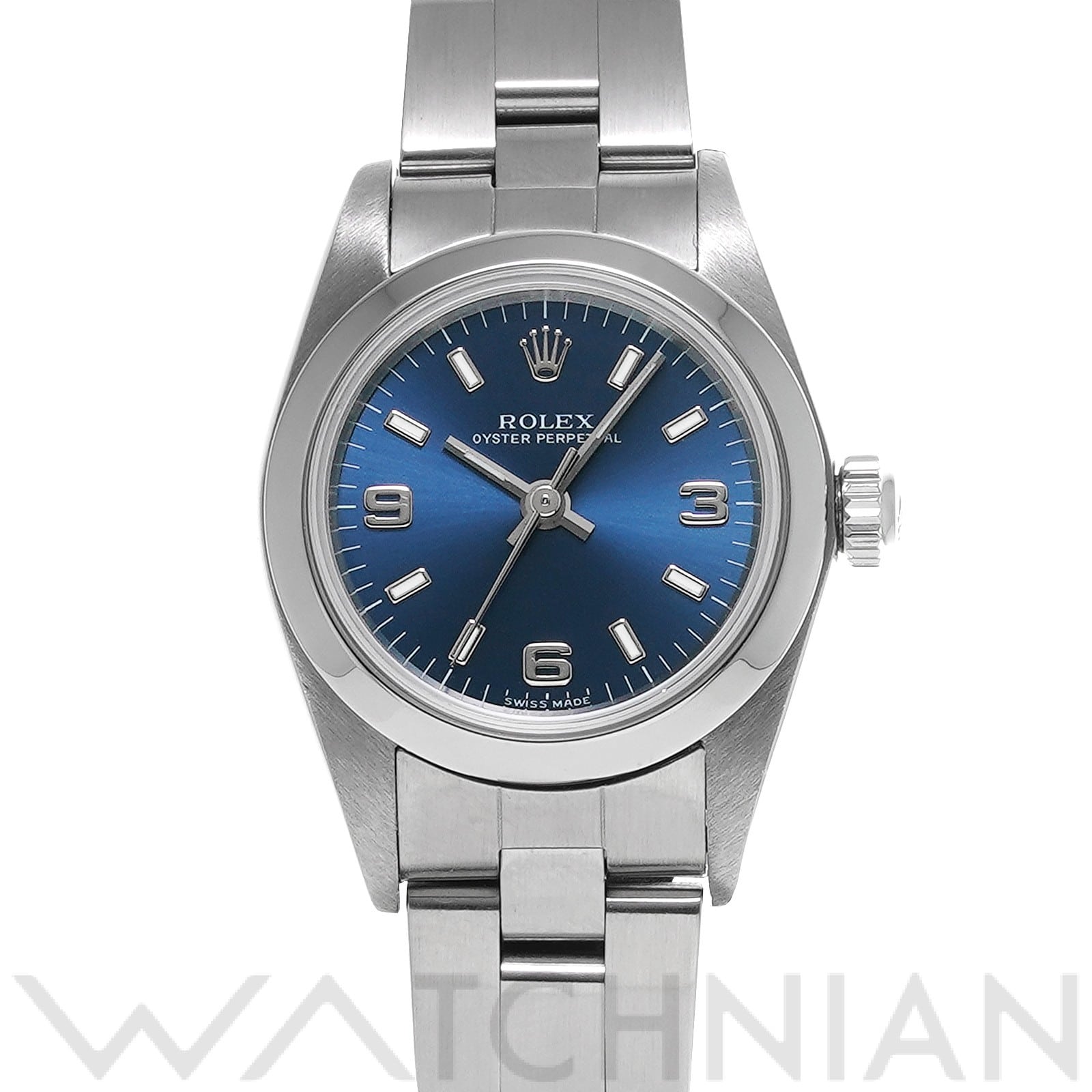 オイスターパーペチュアル 76080 A番(1999年頃製造) ブルー ロレックス ROLEX レディース 【中古】