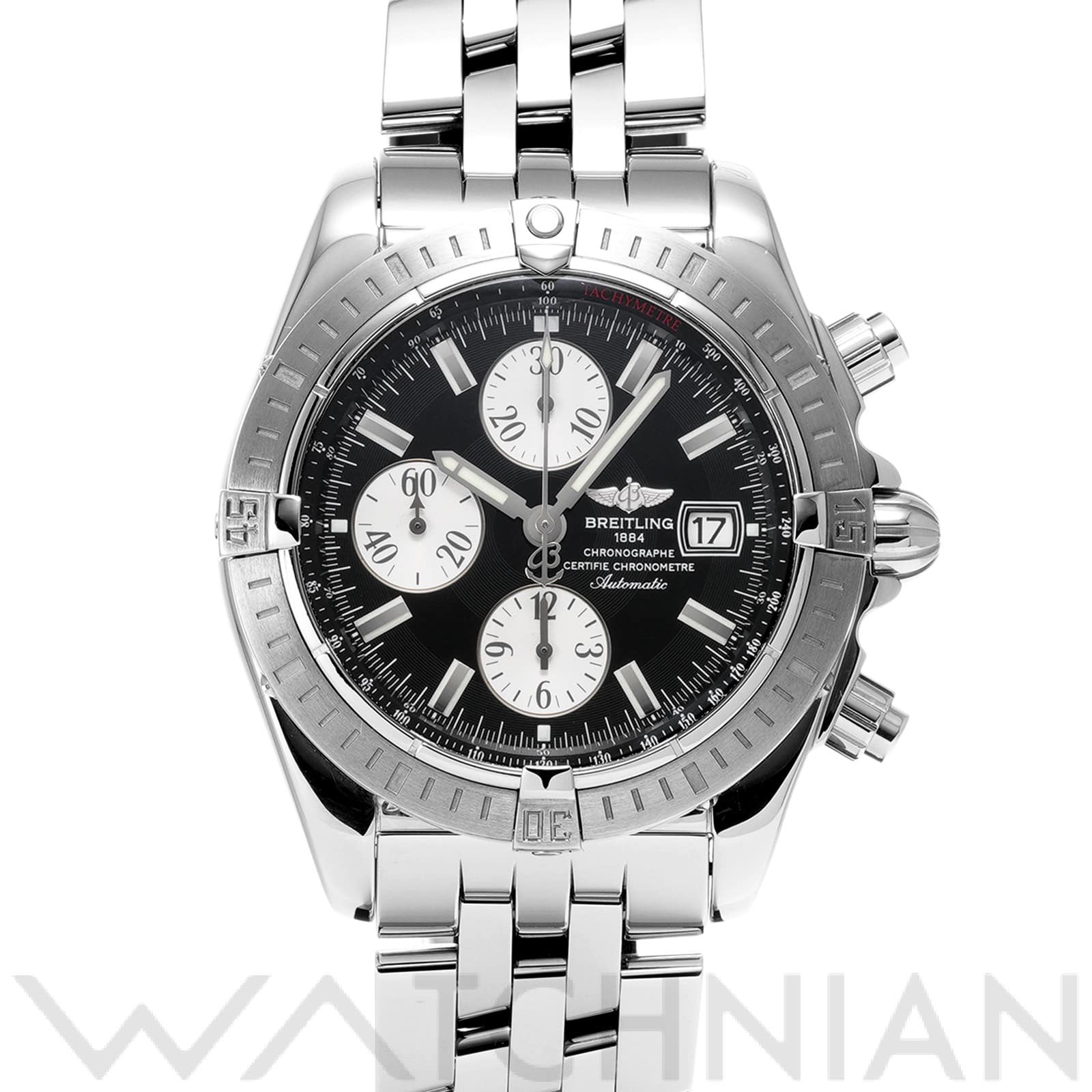 ブライトリング / BREITLING クロノマット エボリューション A156B19PA ブラック/シルバー メンズ 時計 【中古】【wristwatch】