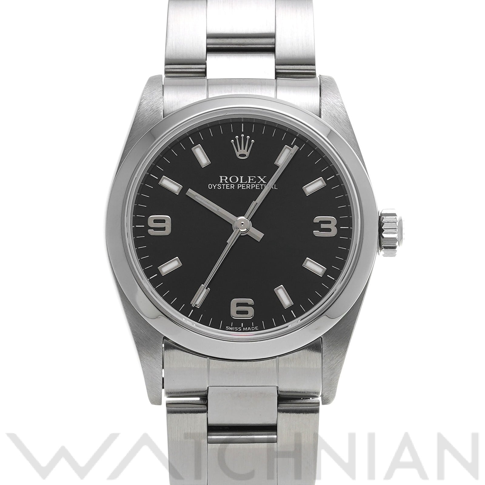 オイスターパーペチュアル 77080 F番(2003年頃製造) ブラック ロレックス ROLEX ユニセックス 【中古】