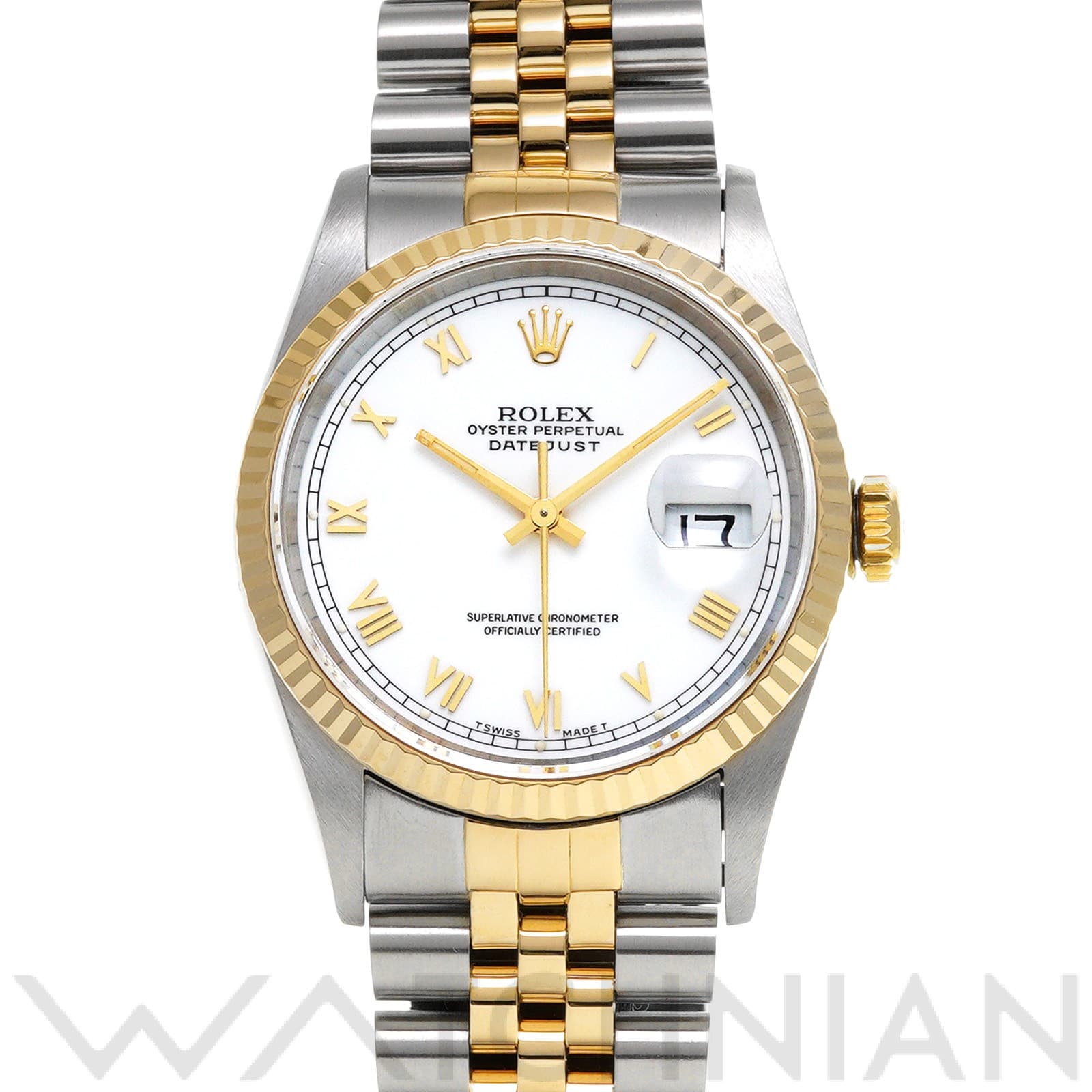 ロレックス デイトジャスト 16233 ホワイト メンズ 時計 【中古】【wristwatch】