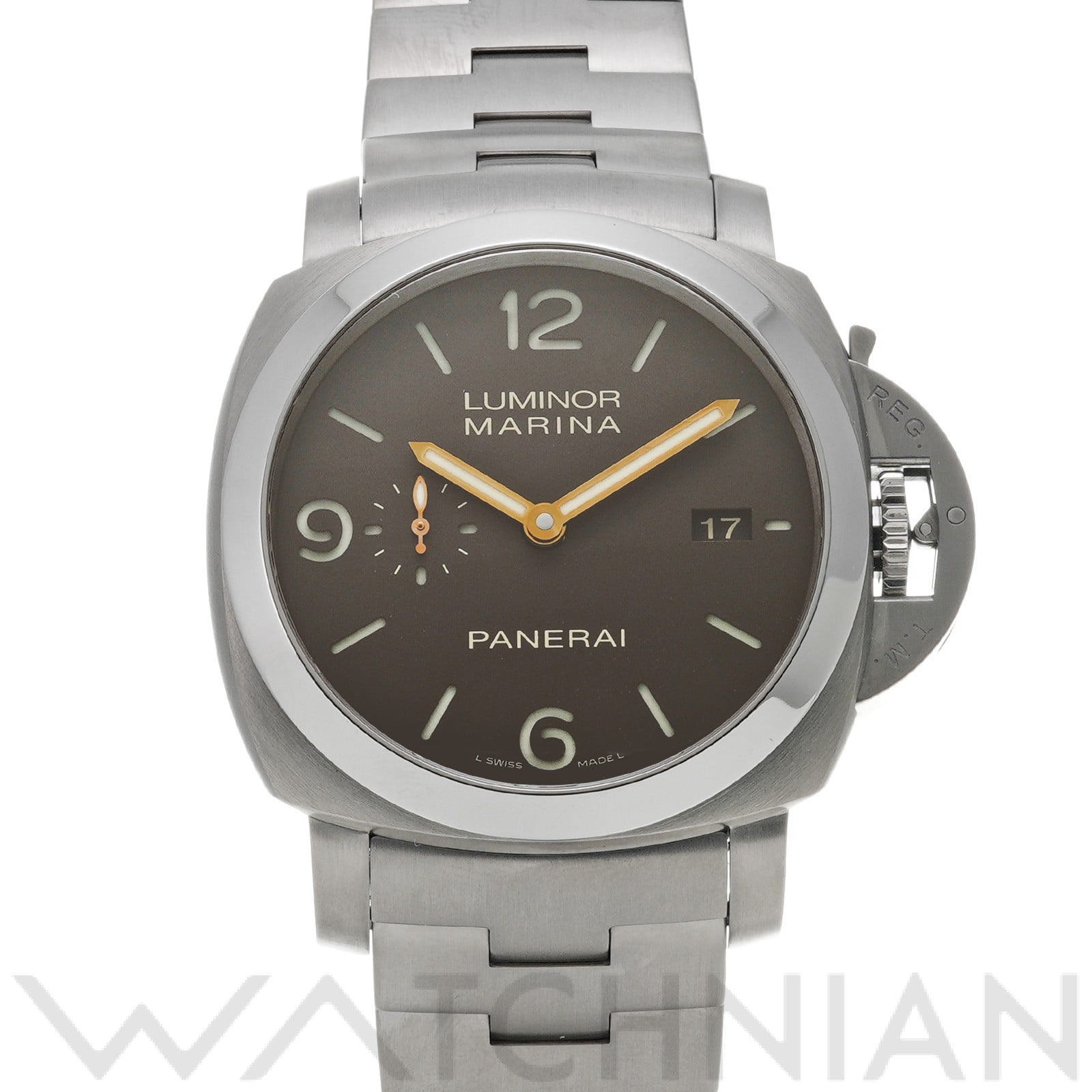 パネライ / PANERAI ルミノールマリーナ 1950 3デイズ チタニオ PAM00352 ブラウン メンズ 時計 【中古】【wristwatch】