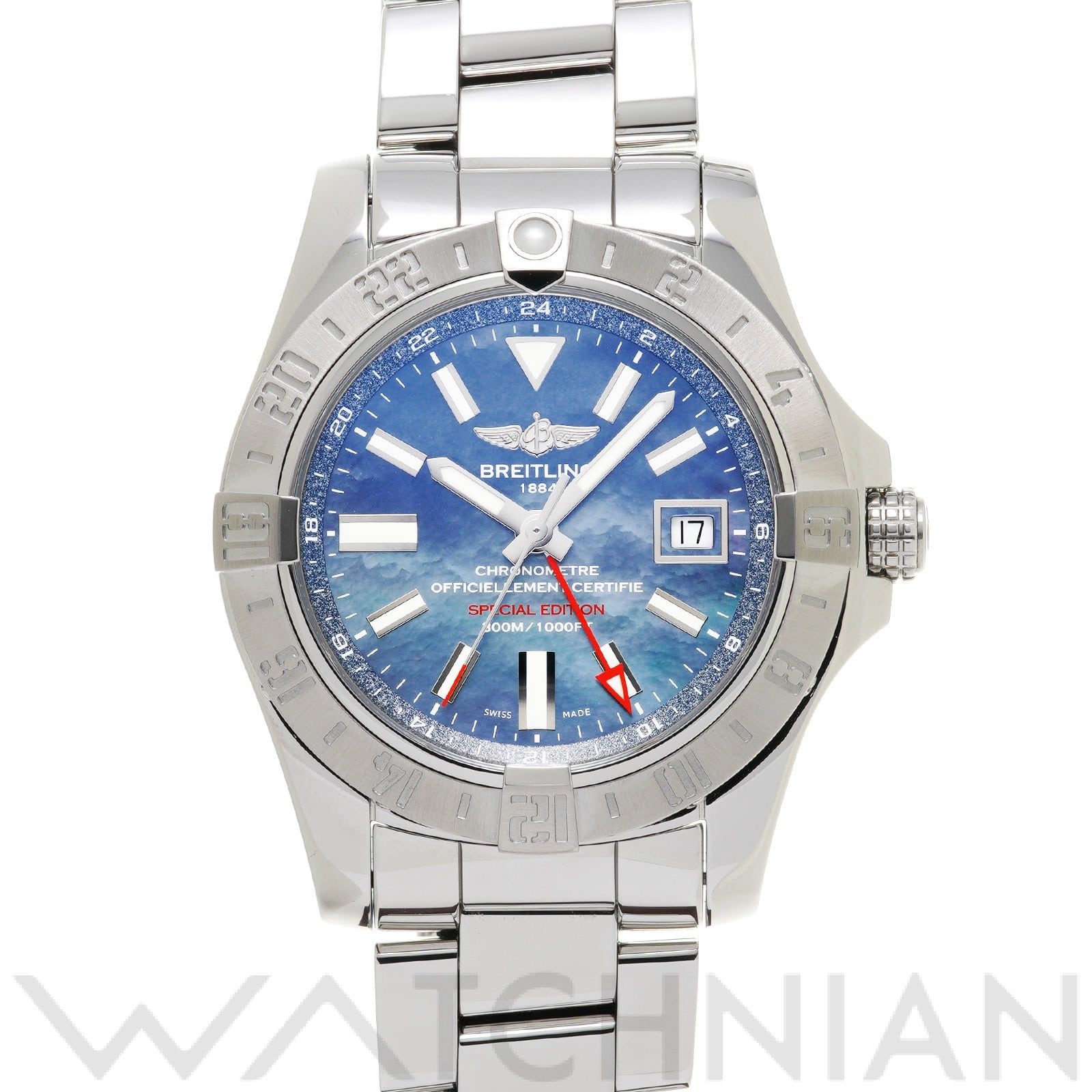 ブライトリング / BREITLING アベンジャーII GMT ブルーマザーオブパール A3239011/C930 ブルーシェル メンズ 時計 【中古】【wristwatch】