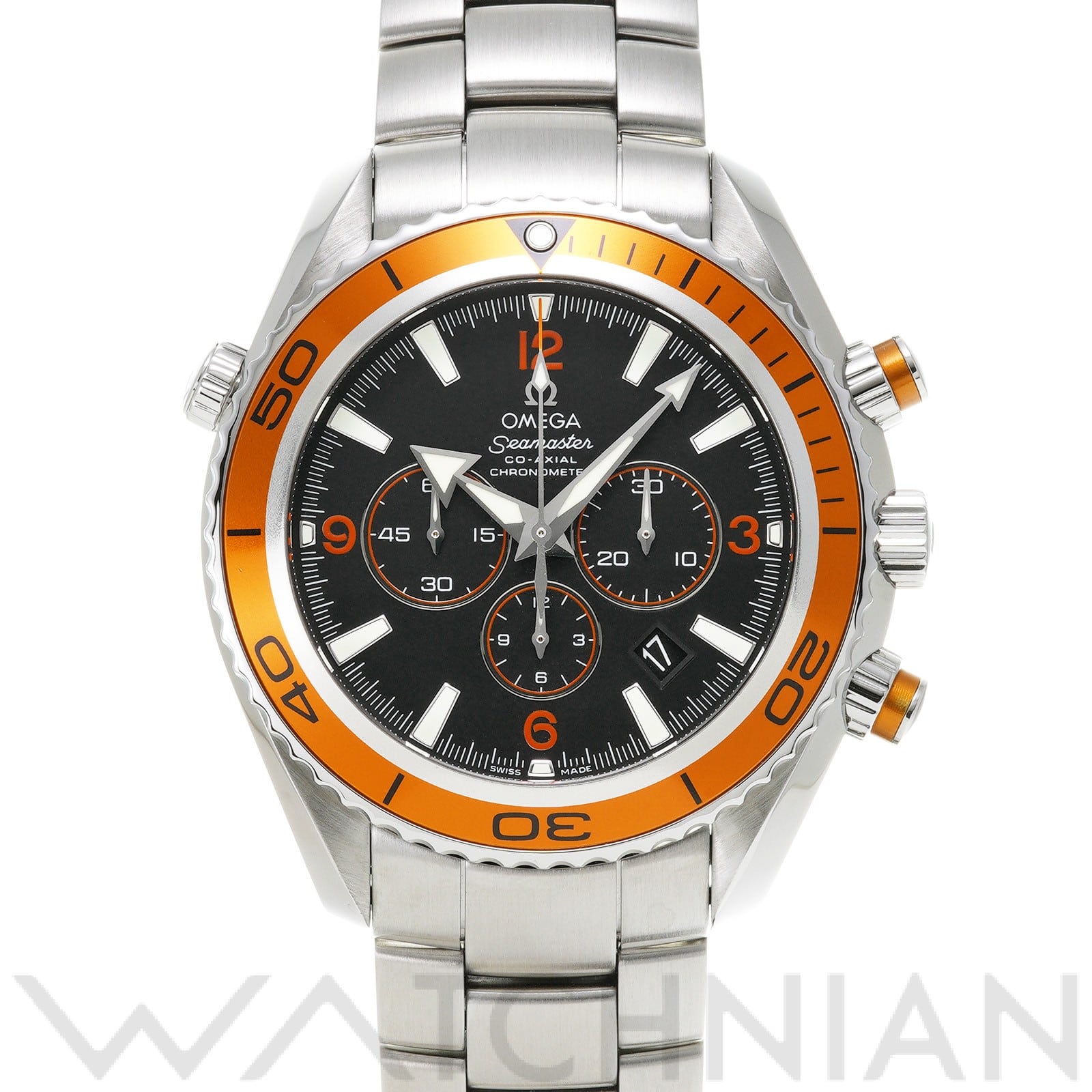 オメガ / OMEGA シーマスター プラネットオーシャン 600 コーアクシャル クロノグラフ 2218.50 ブラック メンズ 時計 【中古】【wristwatch】