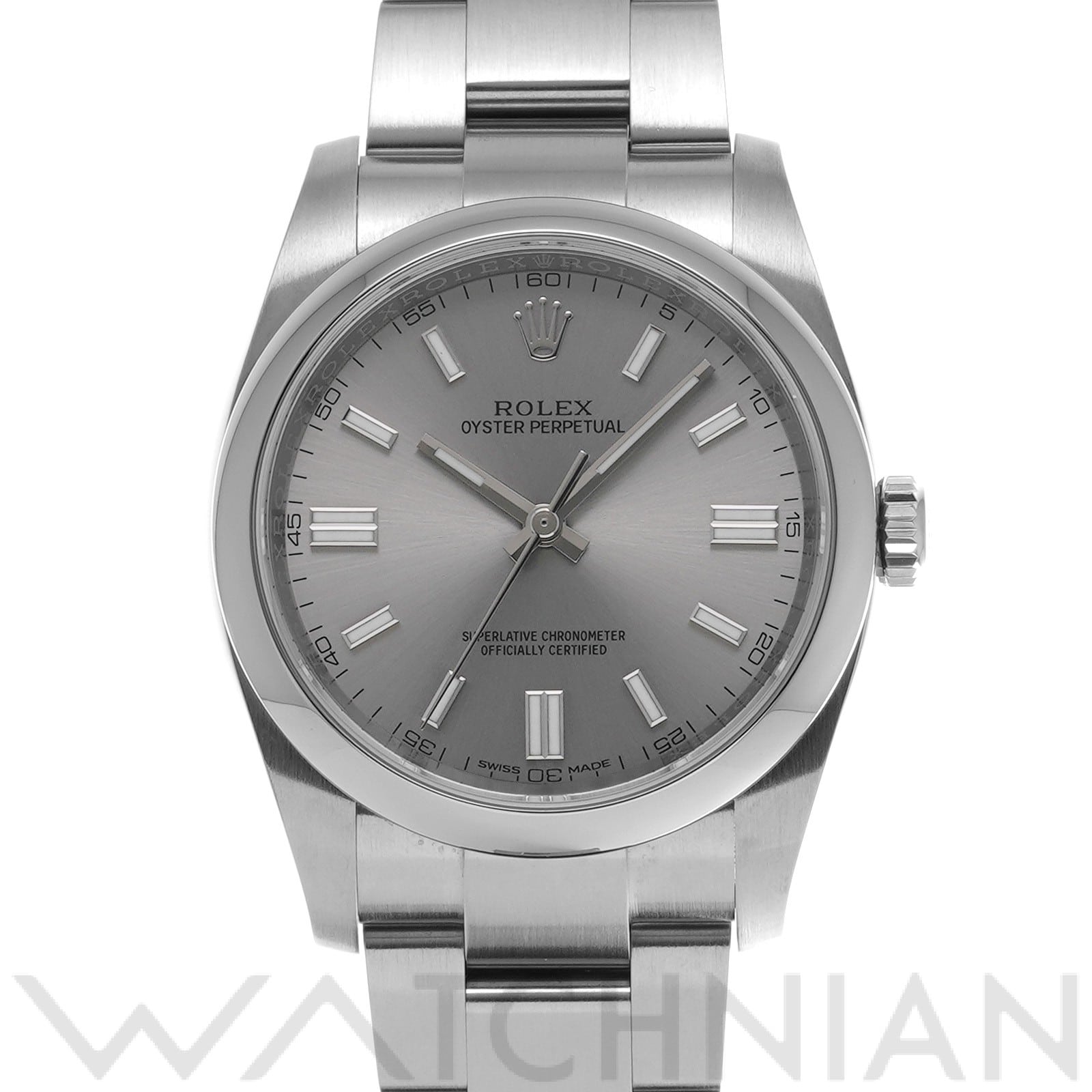 ロレックス オイスターパーペチュアル 36 116000 グレー メンズ 時計 【中古】【wristwatch】