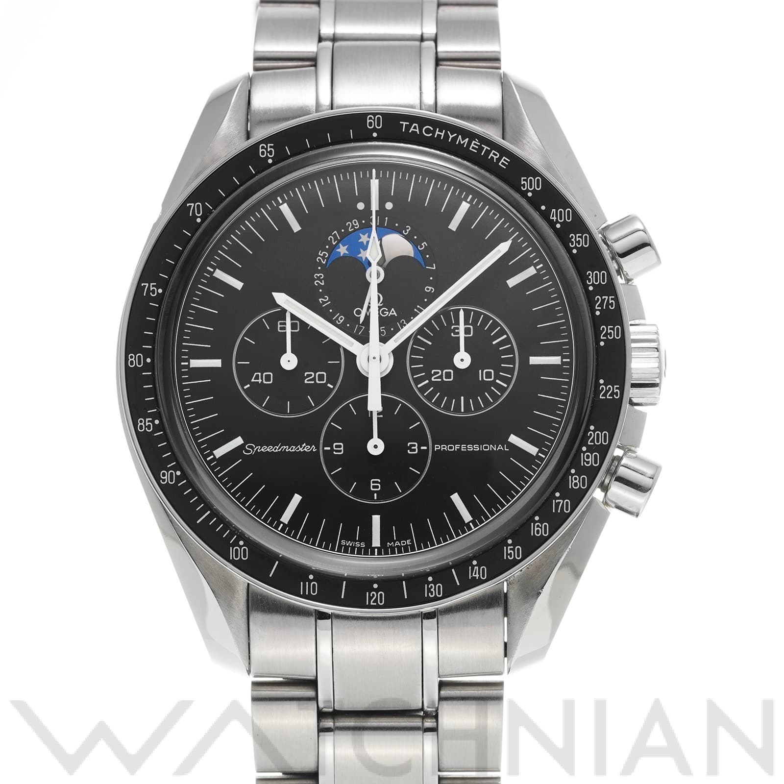 オメガ / OMEGA スピードマスター ムーンウォッチ ムーンフェイズ 3576.50 ブラック メンズ 時計 【中古】【wristwatch】