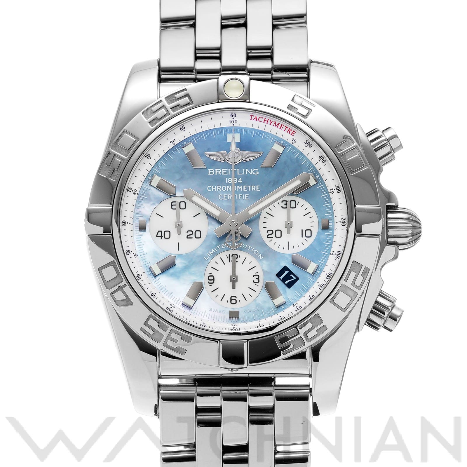 ブライトリング / BREITLING クロノマット 44 A011BWJPA ブルーシェル/ホワイト メンズ 時計 【中古】【wristwatch】