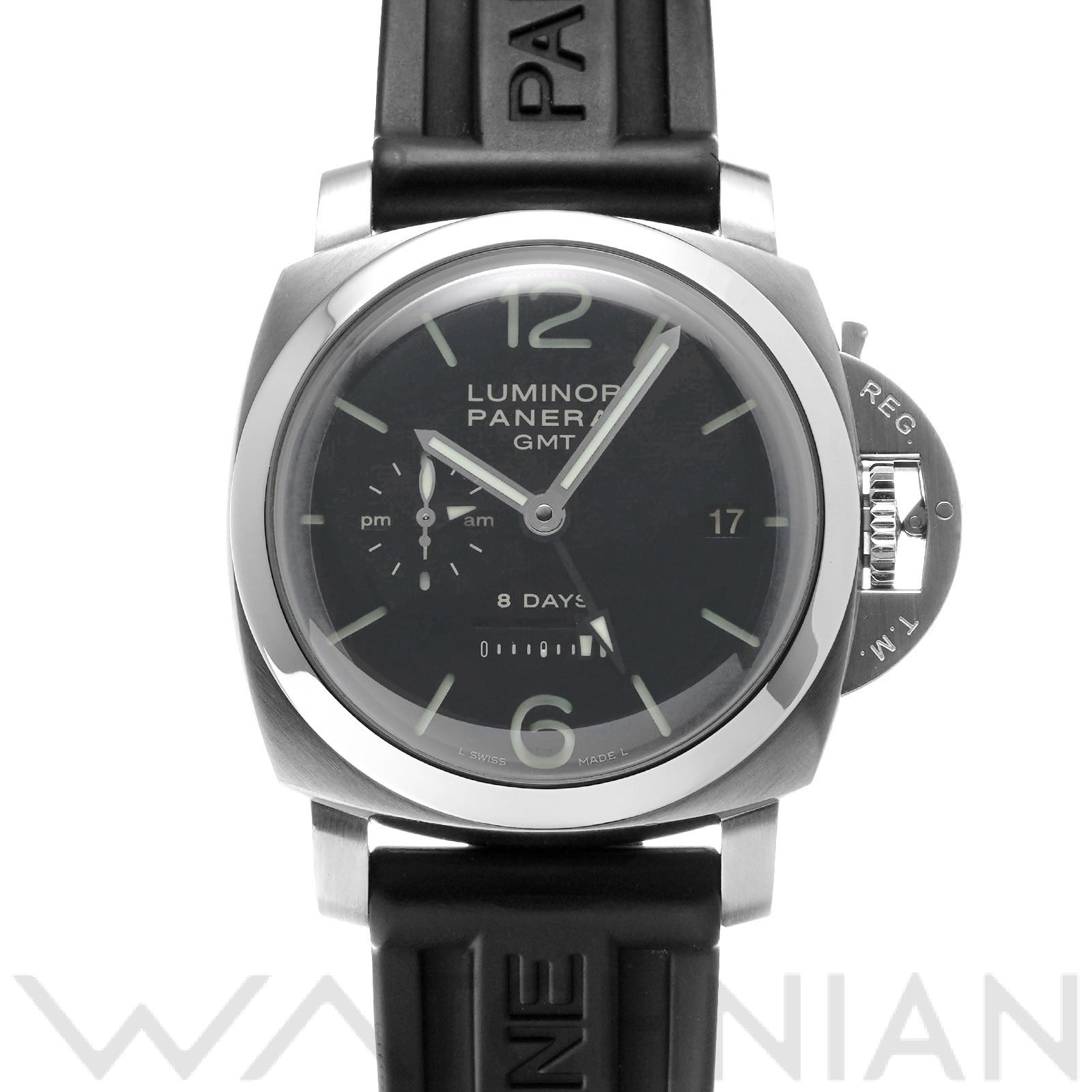 ルミノール 1950 8デイズ GMT PAM00233 O番(2012年製造) ブラック パネライ OFFICINE PANERAI メンズ 【中古】