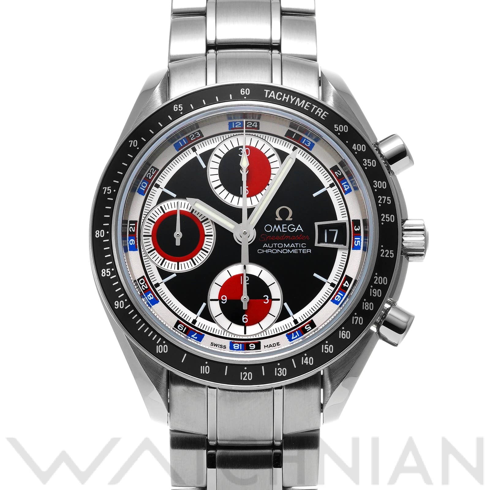 オメガ / OMEGA スピードマスター デイト 3210.52 ブラック/レッド メンズ 時計 【中古】【wristwatch】