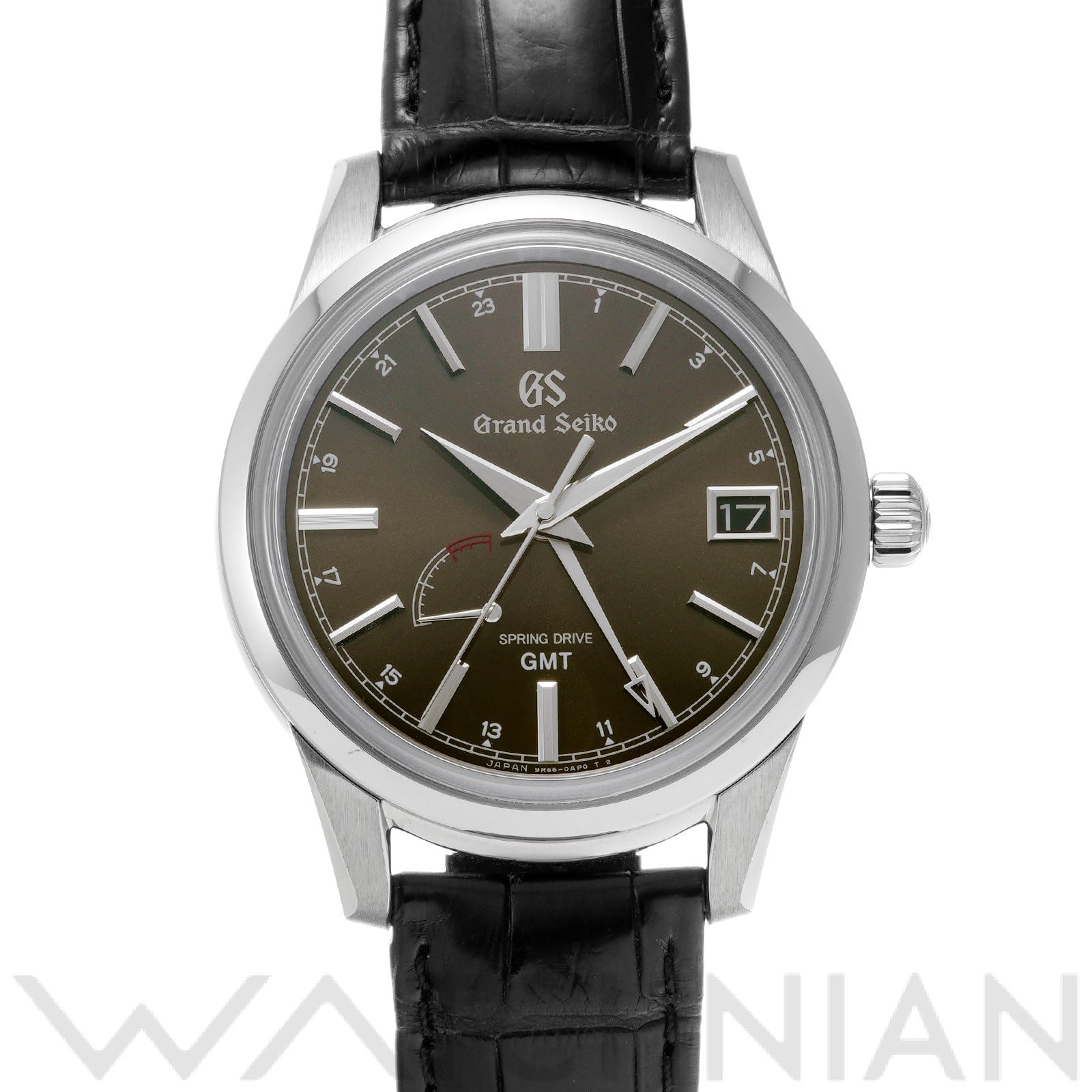 エレガンスコレクション スプリングドライブ GMT SBGE227 ブラック グランドセイコー Grand Seiko メンズ 【中古】
