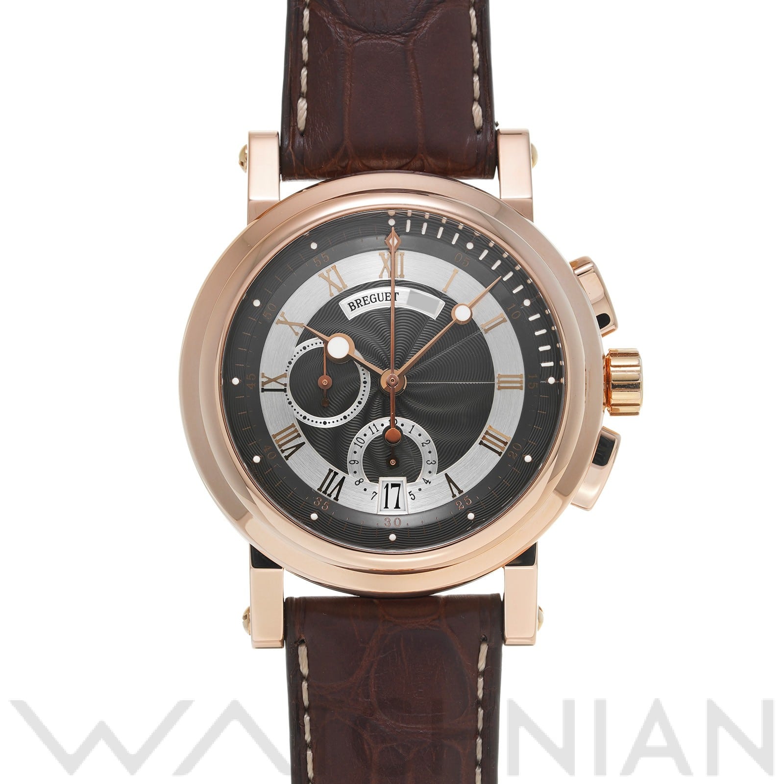 ブレゲ マリーン II クロノグラフ 5827BR/Z2/5ZU グレー メンズ 時計 【中古】【wristwatch】