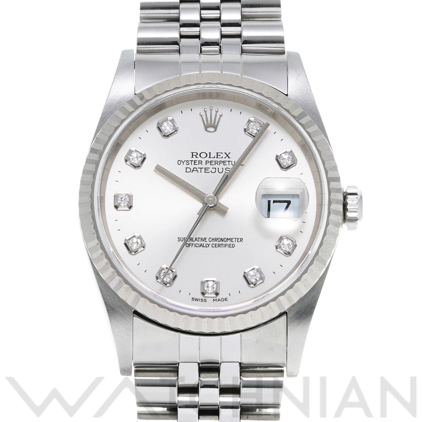 ロレックス デイトジャスト 16234G シルバー/ダイヤモンド メンズ 時計 【中古】【wristwatch】