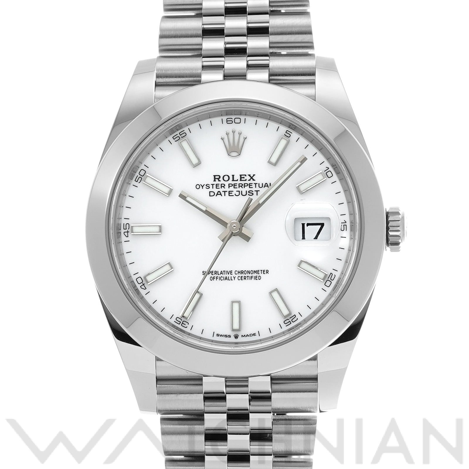 デイトジャスト 41 126300 ランダムシリアル ホワイト ロレックス ROLEX メンズ 【中古】