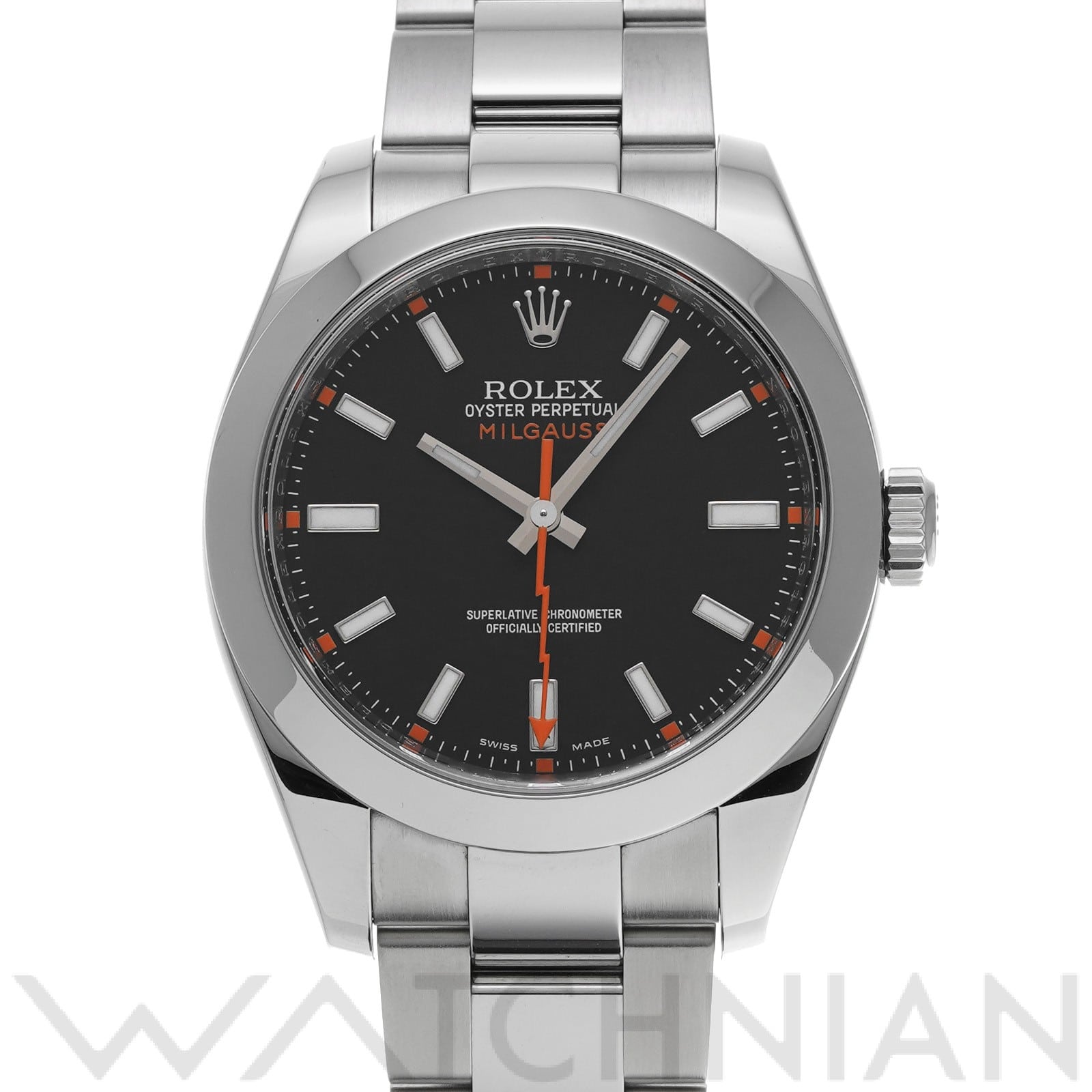 ミルガウス 116400 V番(2009年頃製造) ブラック ロレックス ROLEX メンズ 【中古】