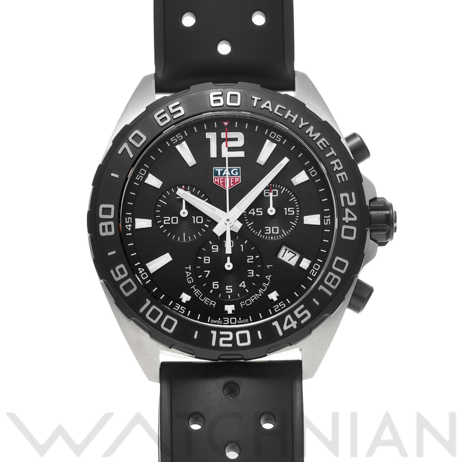 フォーミュラ1 クォーツ クロノグラフ CAZ1010.FT8024 ブラック タグホイヤー TAG HEUER メンズ 【中古】