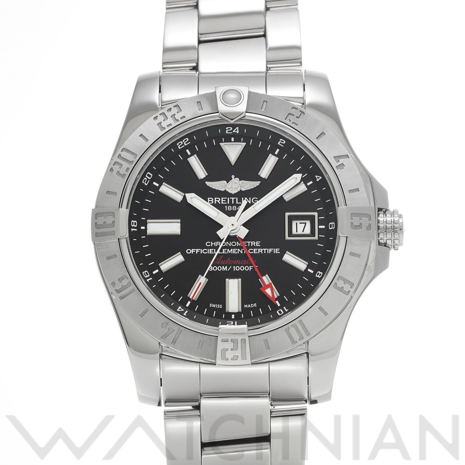 ブライトリング / BREITLING アベンジャーII GMT A3239011/BC35 ブラック メンズ 時計 【中古】【wristwatch】