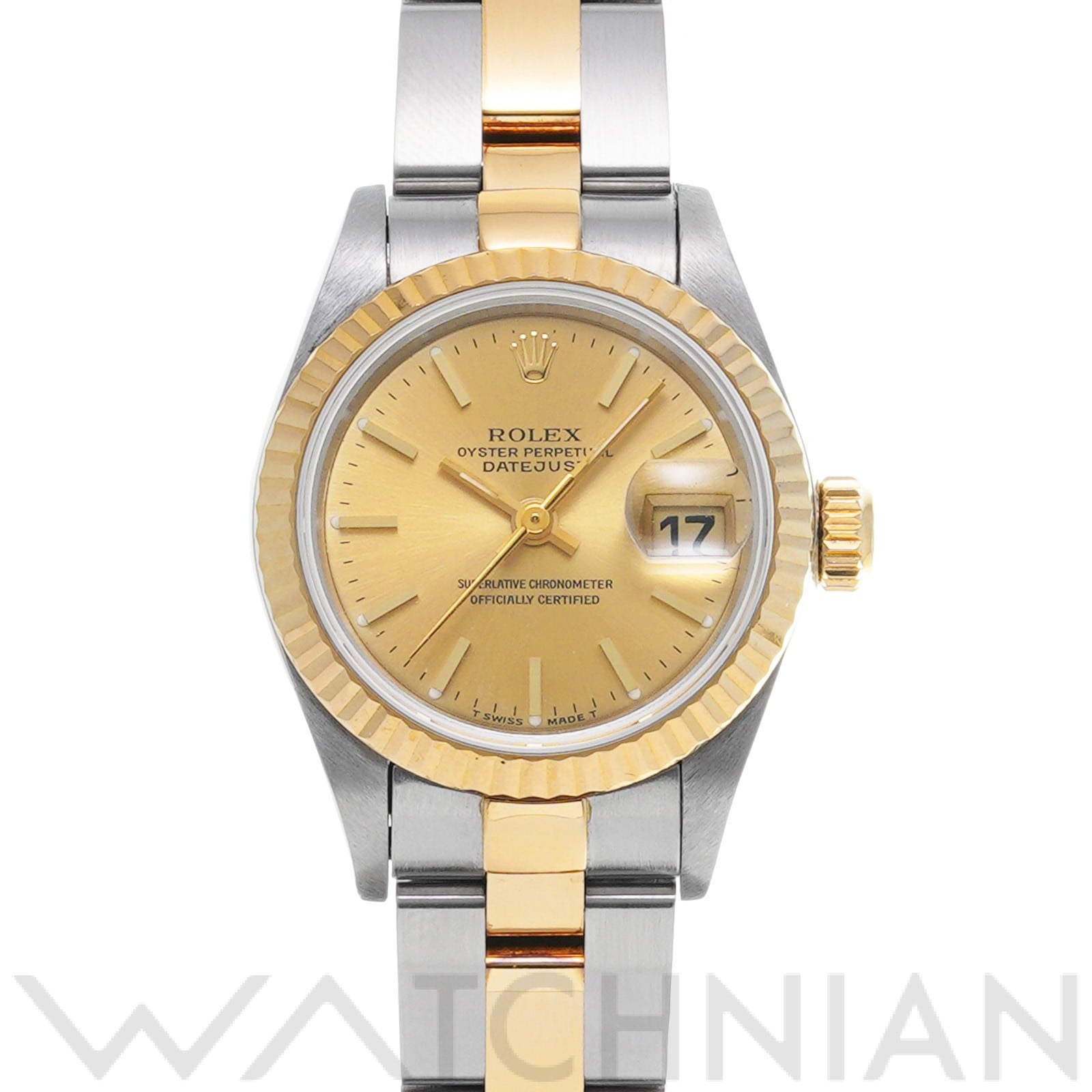 ロレックス デイトジャスト 69173 シャンパン レディース 時計 【中古】【wristwatch】