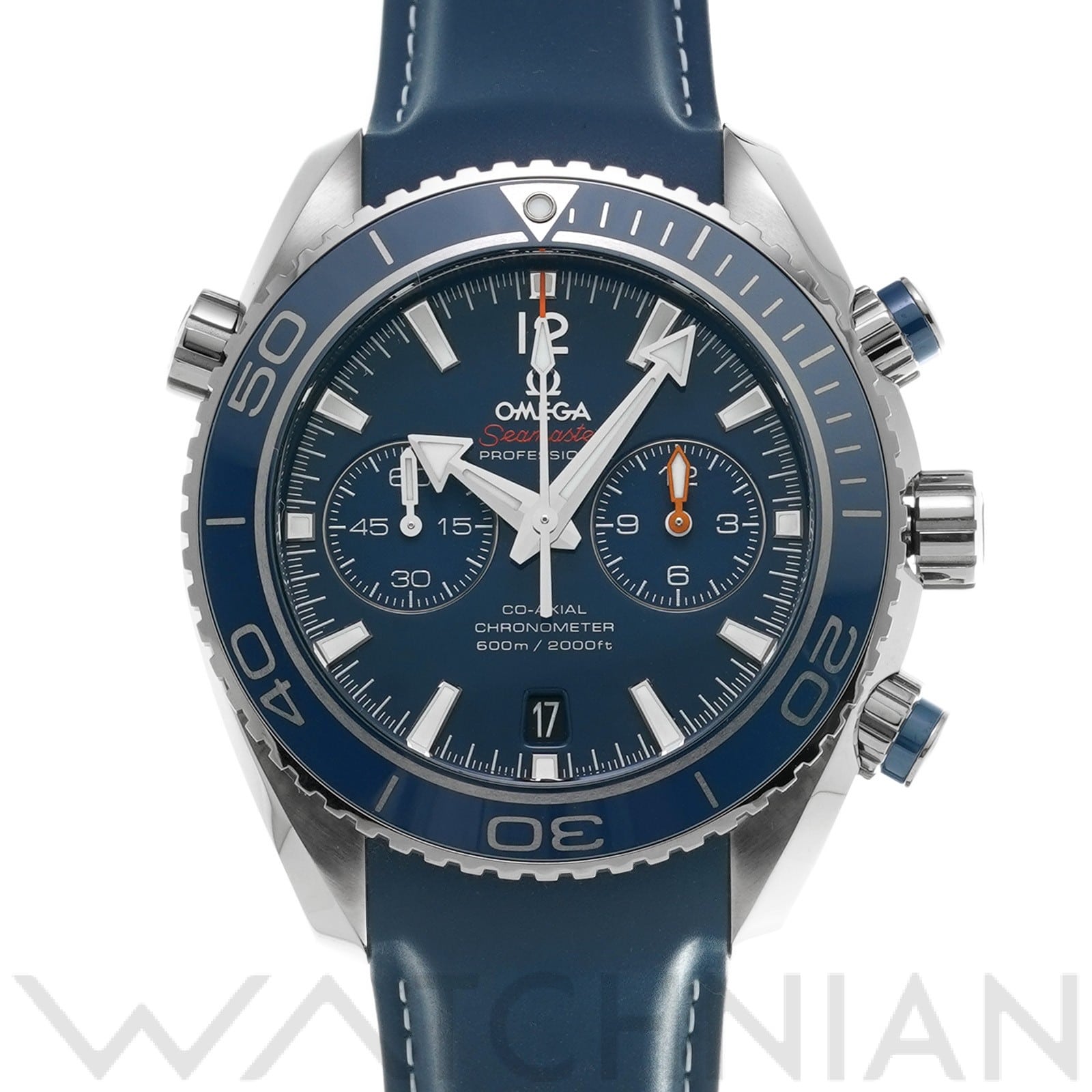 シーマスター プラネットオーシャン 600 コーアクシャル クロノメーター クロノグラフ 232.92.46.51.03.001 ブルー オメガ OMEGA メンズ 【中古】