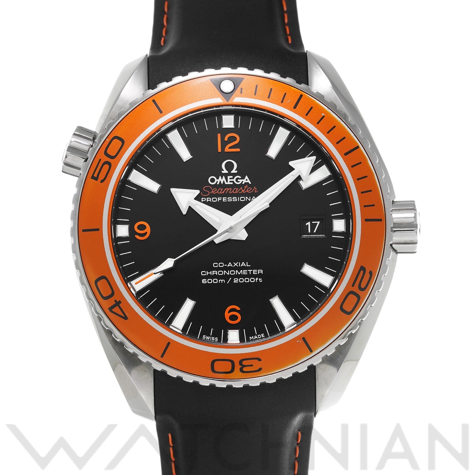 シーマスター プラネットオーシャン 600 コーアクシャル 232.32.46.21.01.001 ブラック オメガ OMEGA メンズ 【中古】