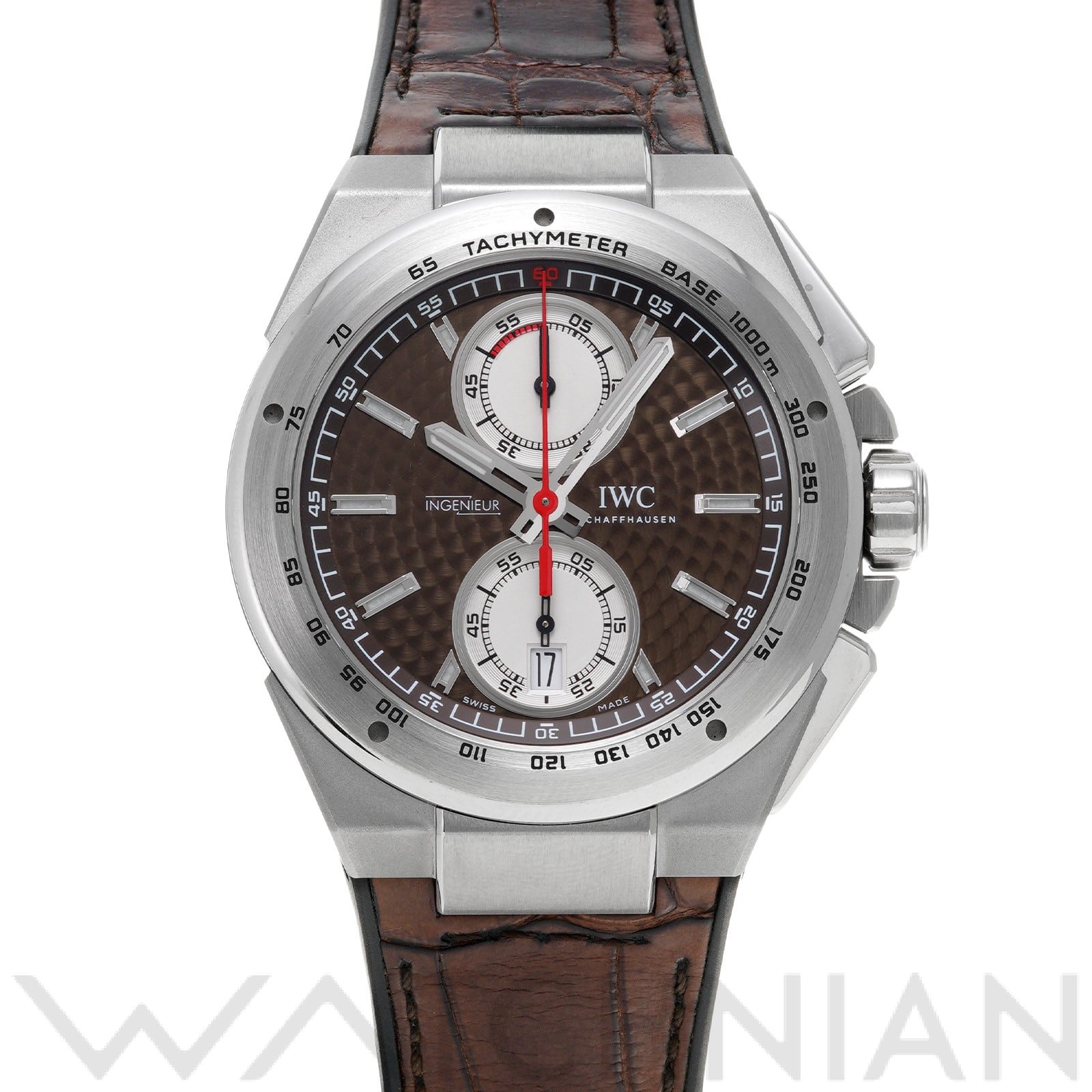 インヂュニア クロノグラフ シルバーアロー IW378511 ブラウン/シルバー インターナショナルウォッチカンパニー IWC メンズ 【中古】